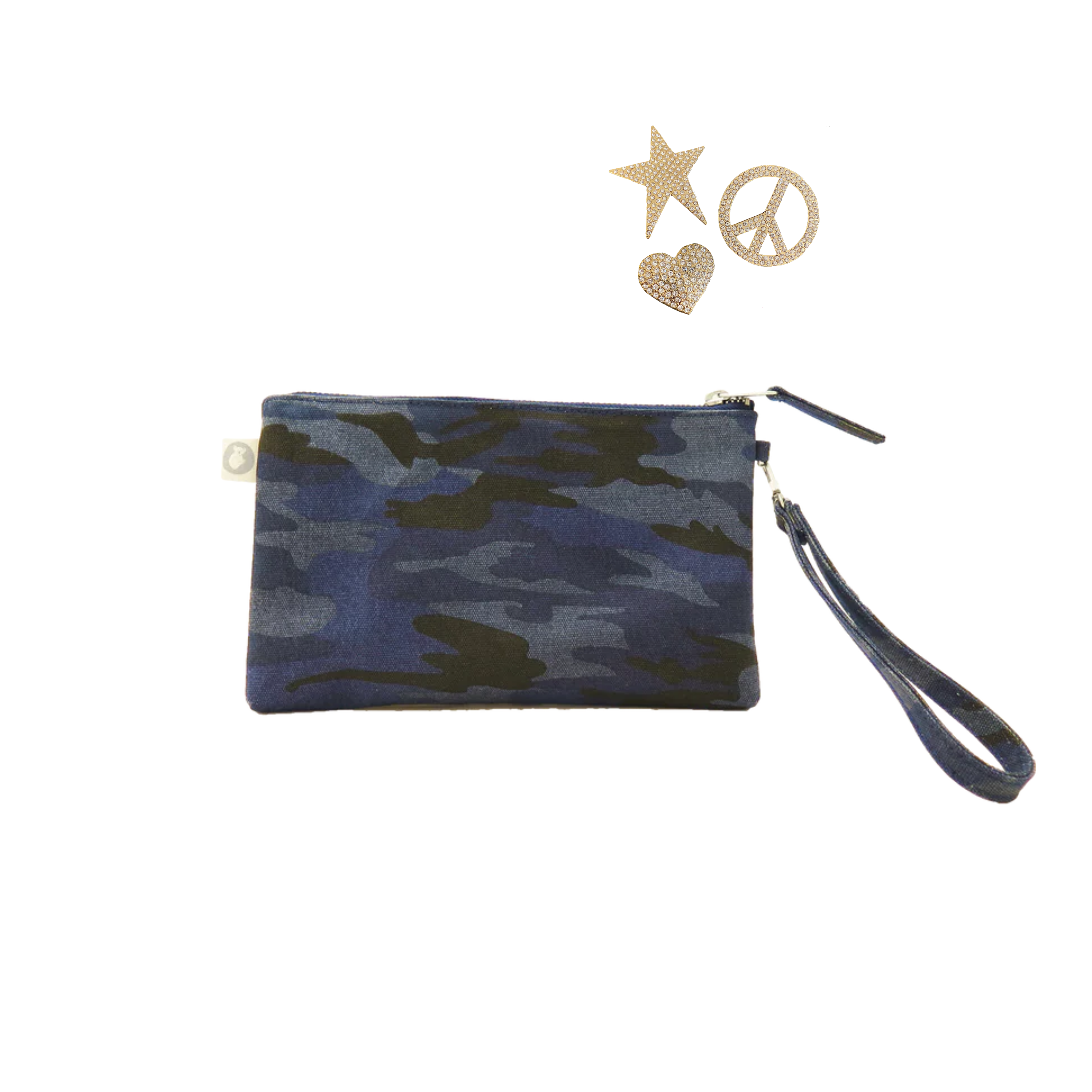 Mini Luxe Clutch Bundle: Blue Camo with FREE Gold Koala Jewelry - Quilted Koala