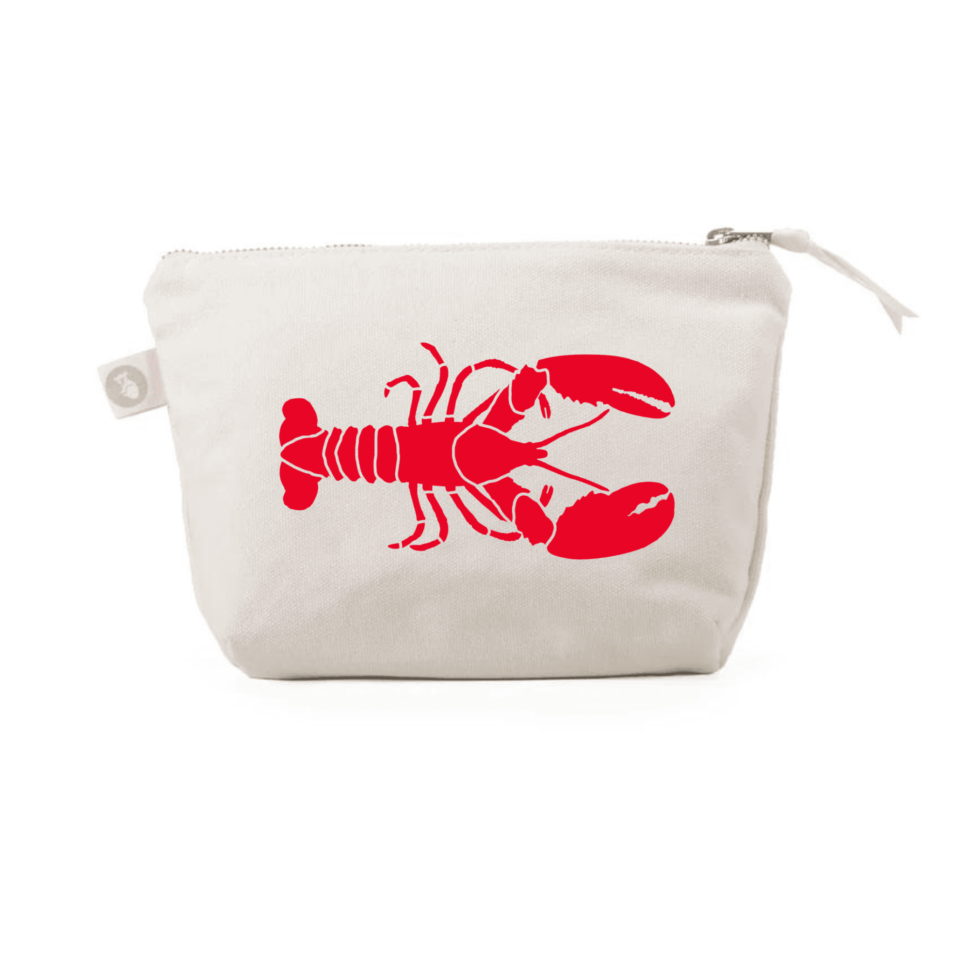 Makeup Bag Natural with a Red Lobster - Quilted Koala