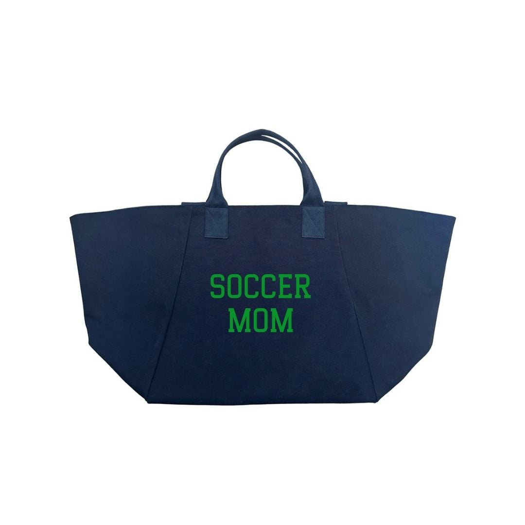 SOCCER MOM BAG - Navy with Green - Quilted Koala