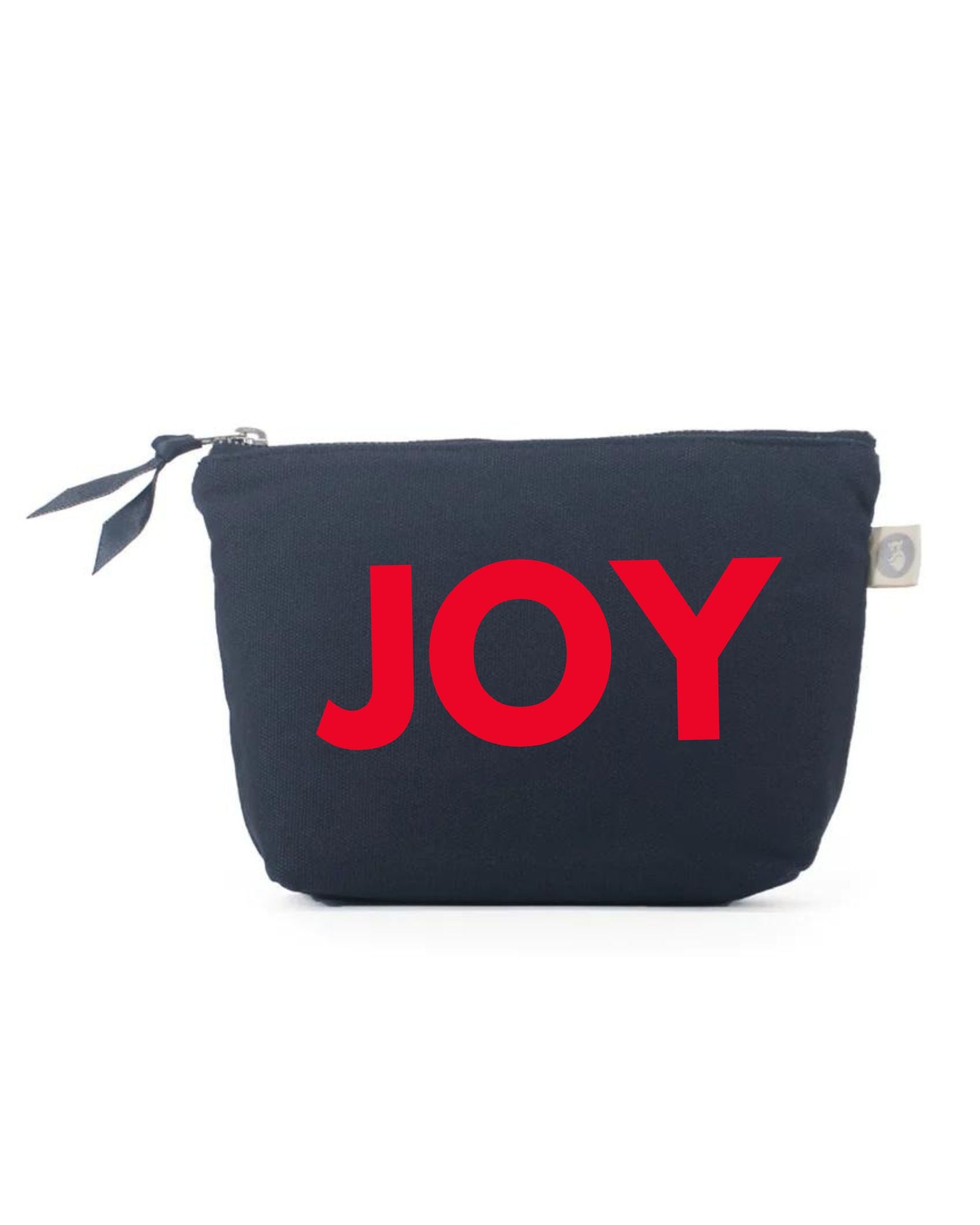 JOY Makeup Bag- Navy with Red - Quilted Koala
