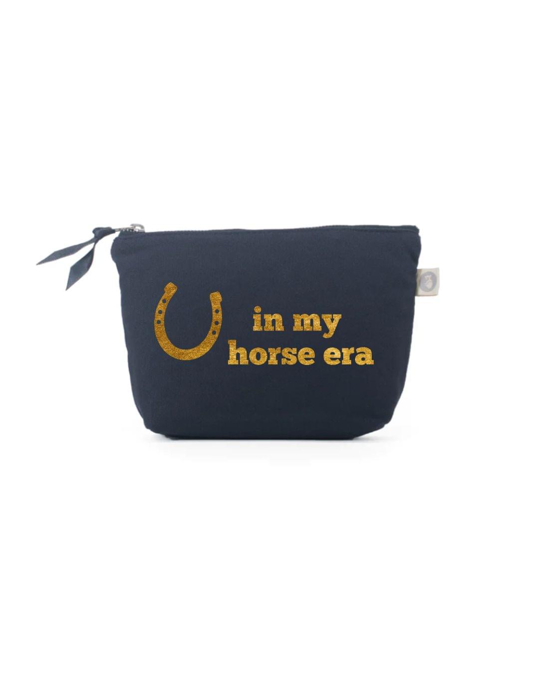 In My Horse Era Navy Makeup Bag - Quilted Koala