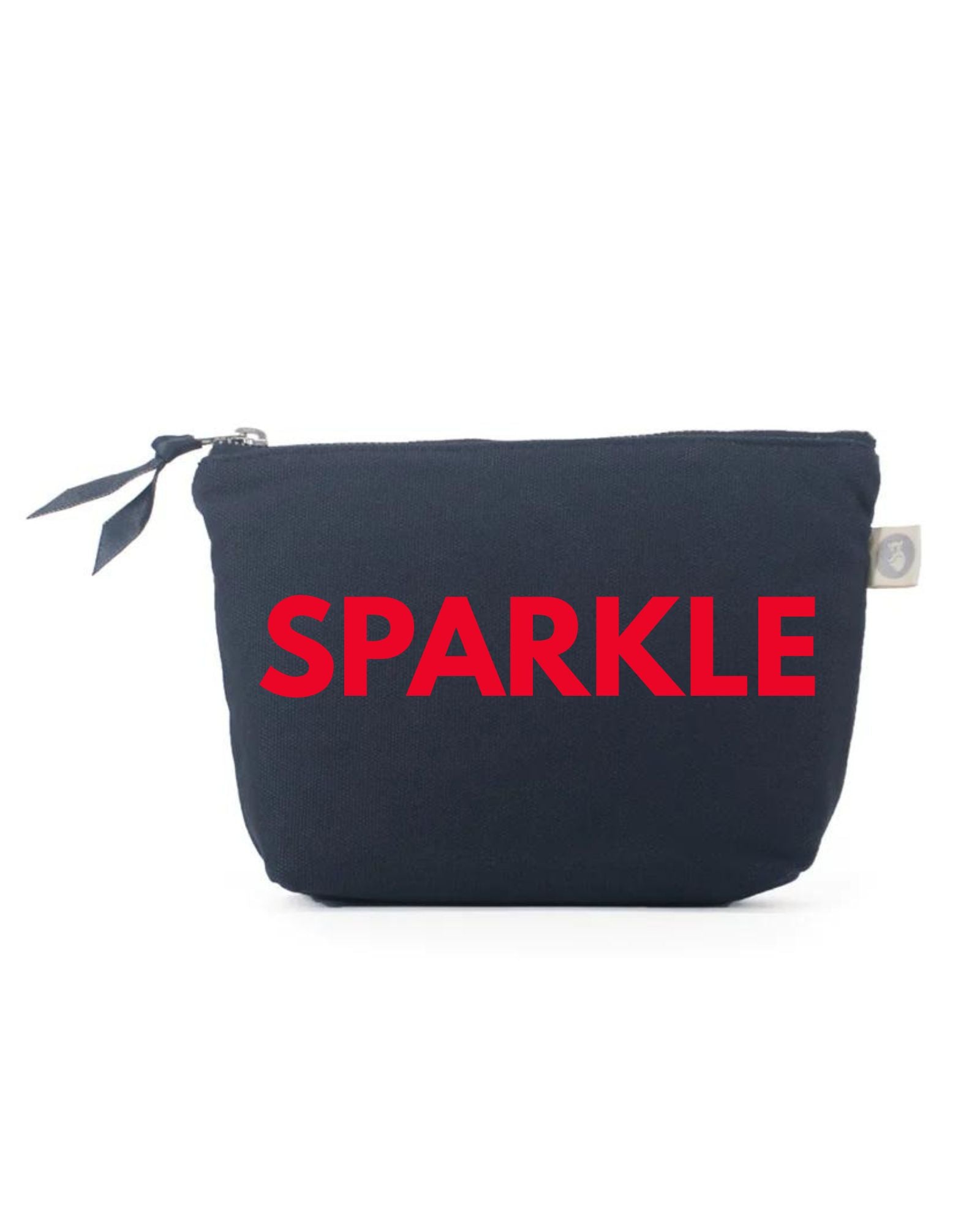 SPARKLE Makeup Bag- Navy with Red - Quilted Koala
