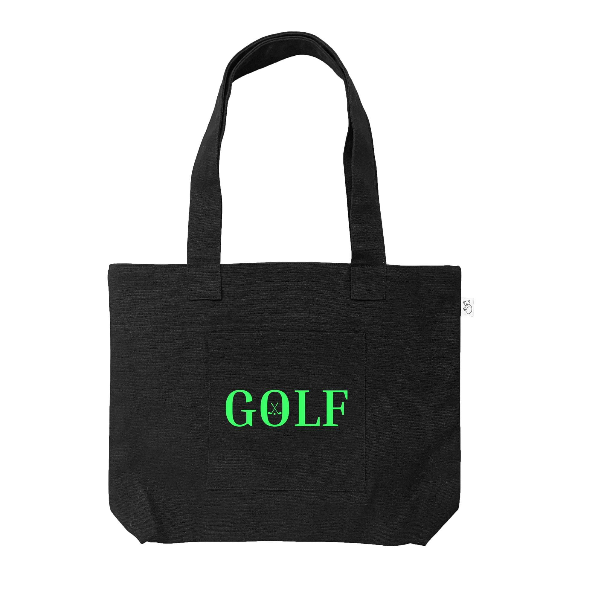 Black Midi Everything- Neon Green GOLF - Quilted Koala