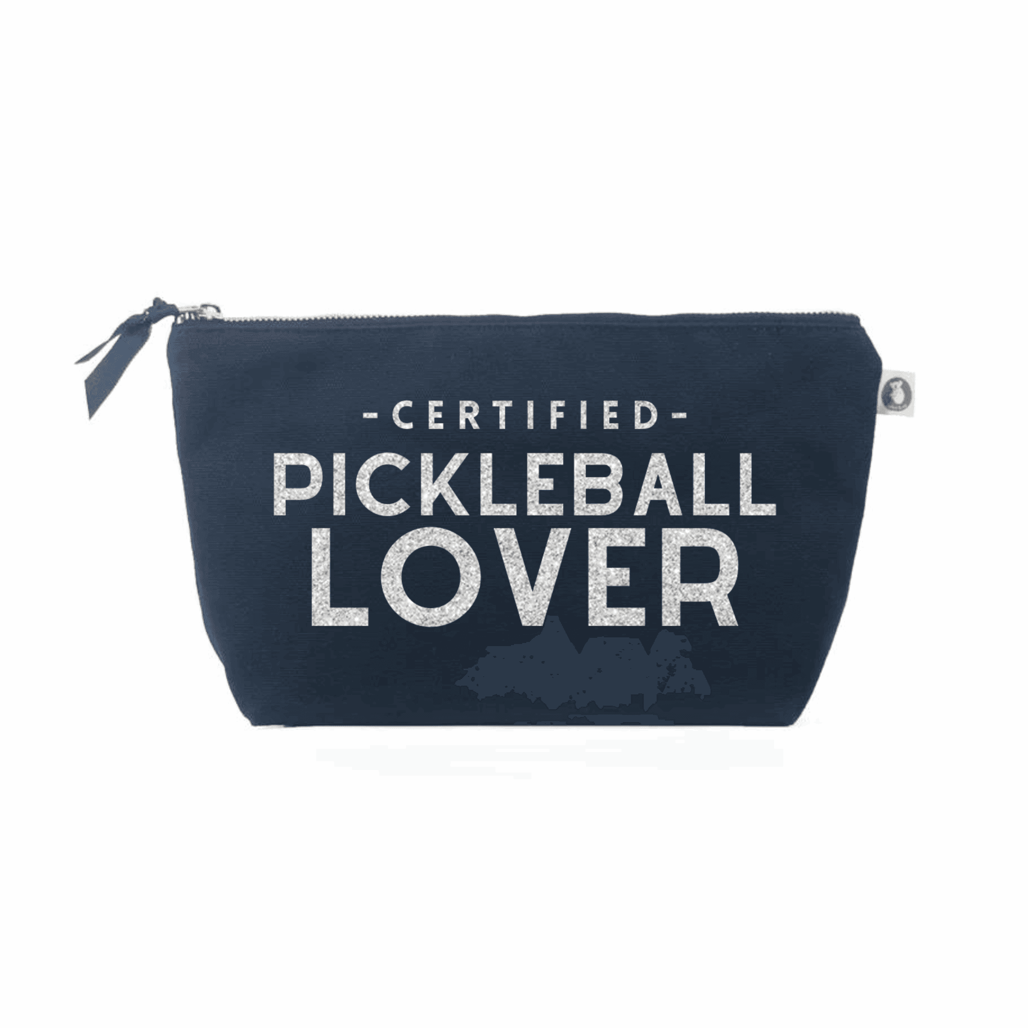 Certified Pickleball Lover Clutch Bag - Navy with Silver Glitter - Quilted Koala