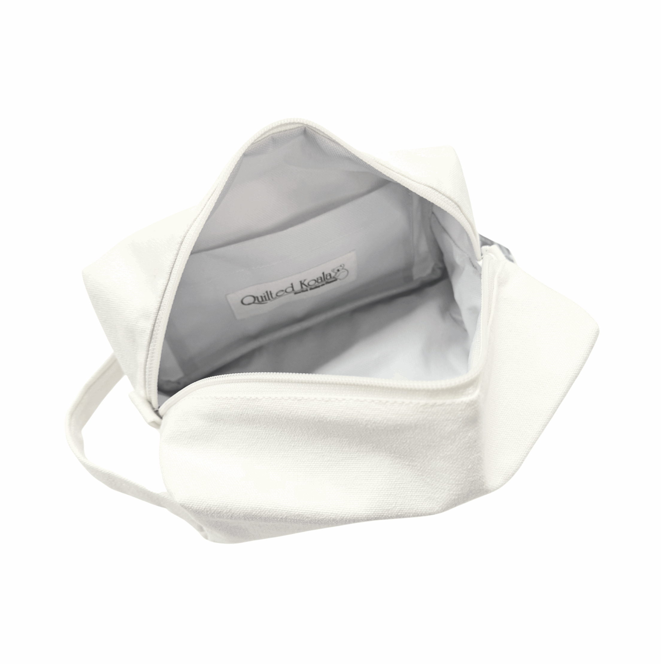 Natural Dopp Bag - Rose Gold Foil Golf Clubs - Quilted Koala