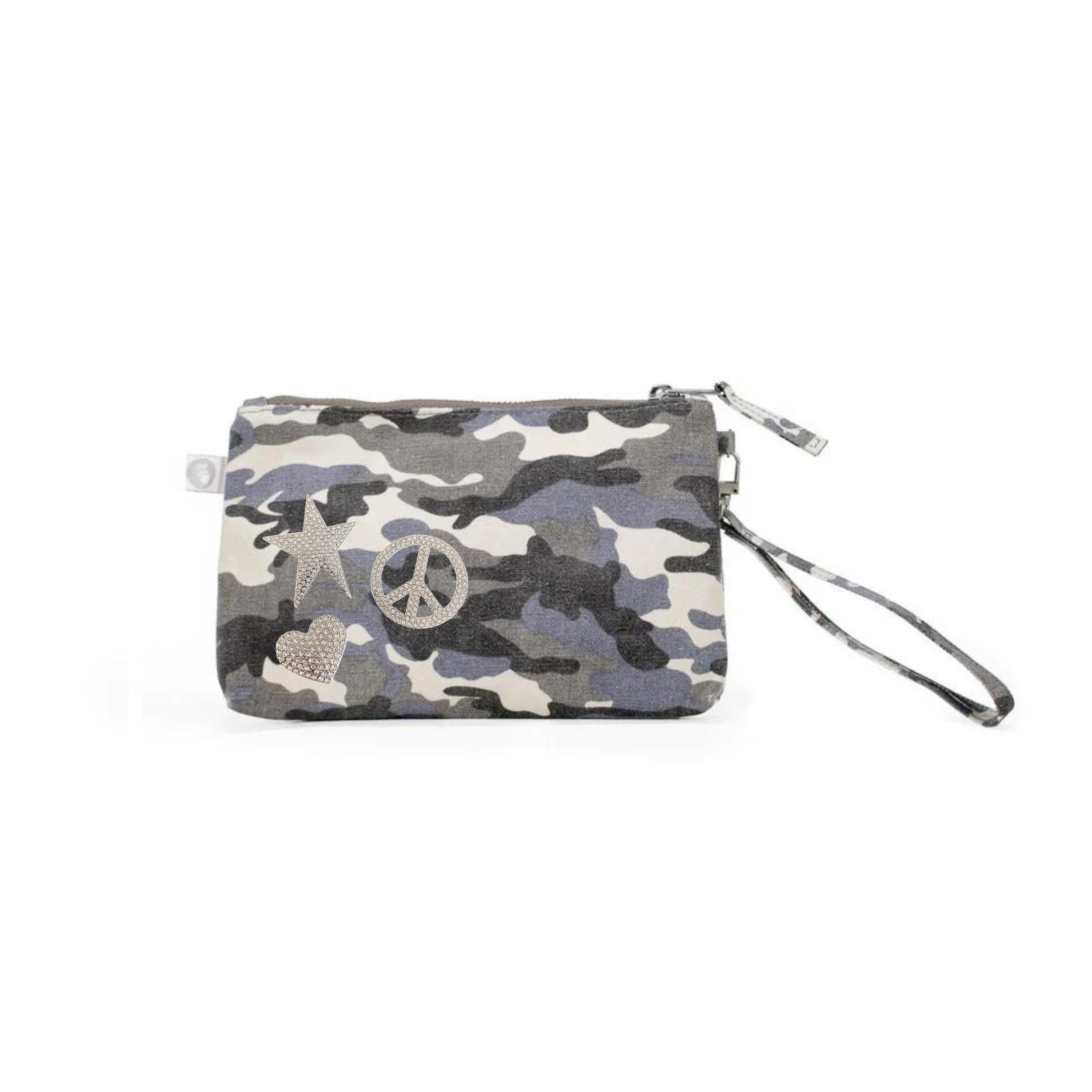 Mini Luxe Clutch Bundle: Grey Camo with FREE Silver Koala Jewelry - Quilted Koala