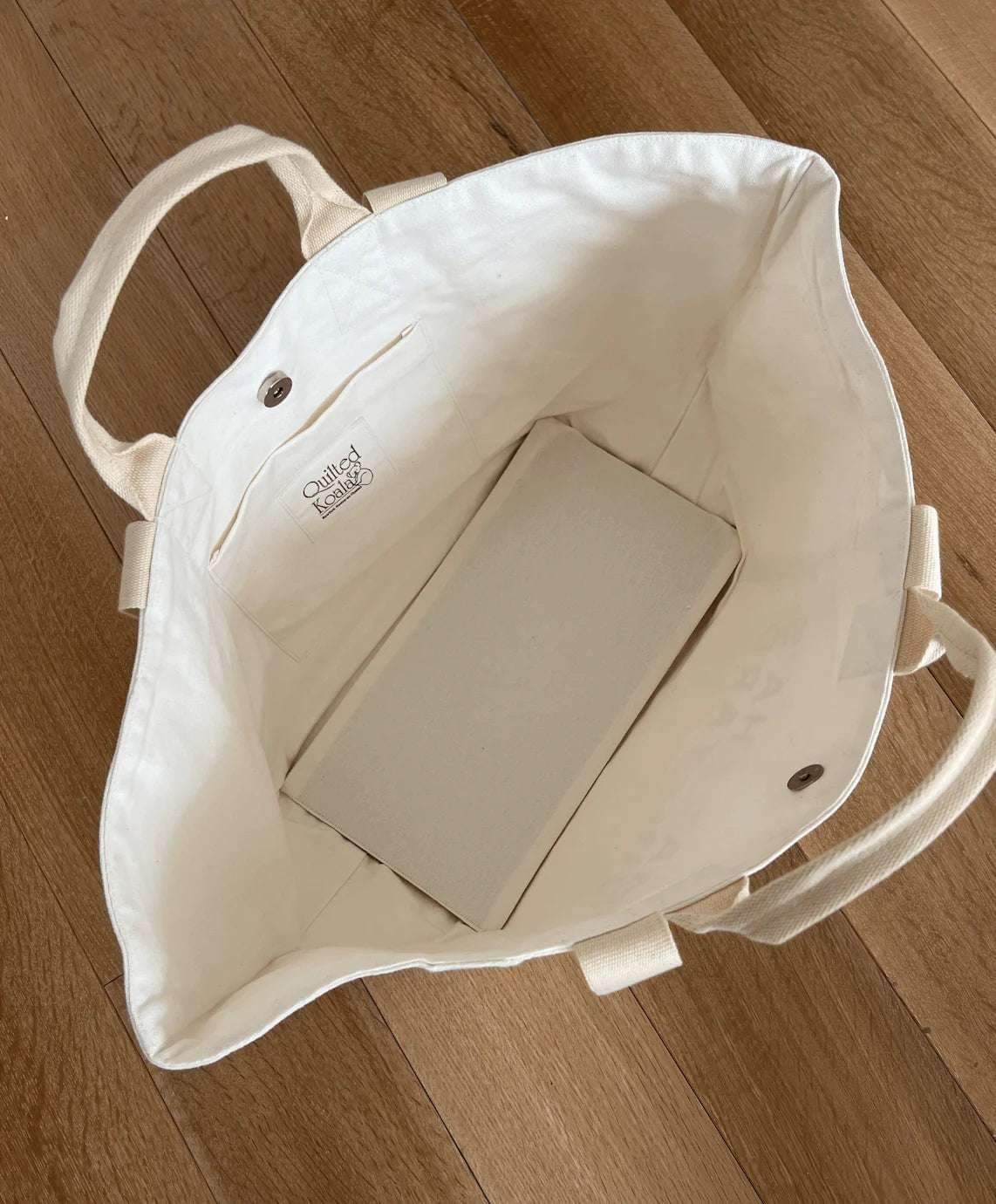 BRIDE Chelsea Bag - Natural with Capri Blue NEW! - Quilted Koala