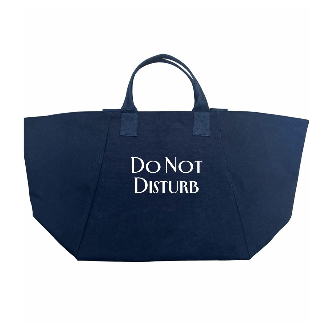 DO NOT DISTURB Navy Chelsea Bag (Book Font) - NEW - Quilted Koala