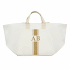 Chelsea Bag - Natural with Monogram Stripe - Quilted Koala