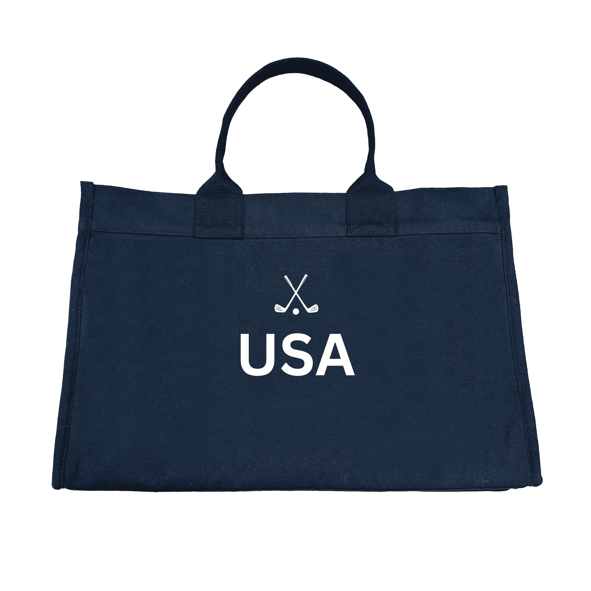 Golf Cart Anywhere Bag in Navy with White Matte GOLF USA - Quilted Koala