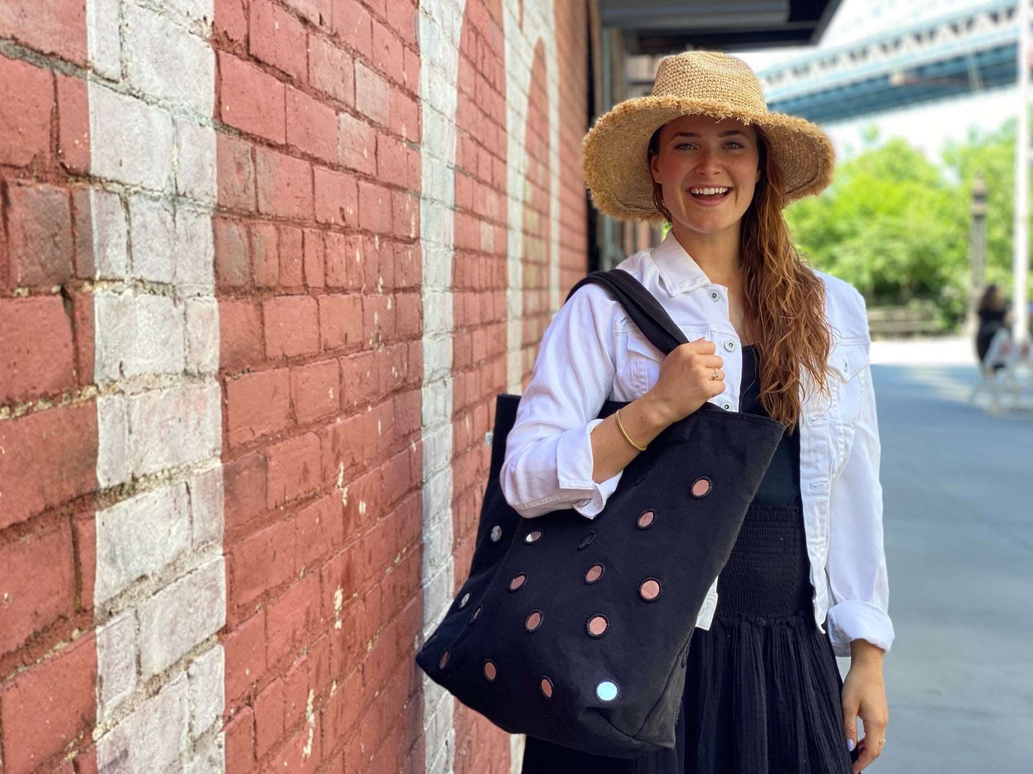 Boho Bundle: Black Mirror Tote + FREE Makeup Bag - Quilted Koala