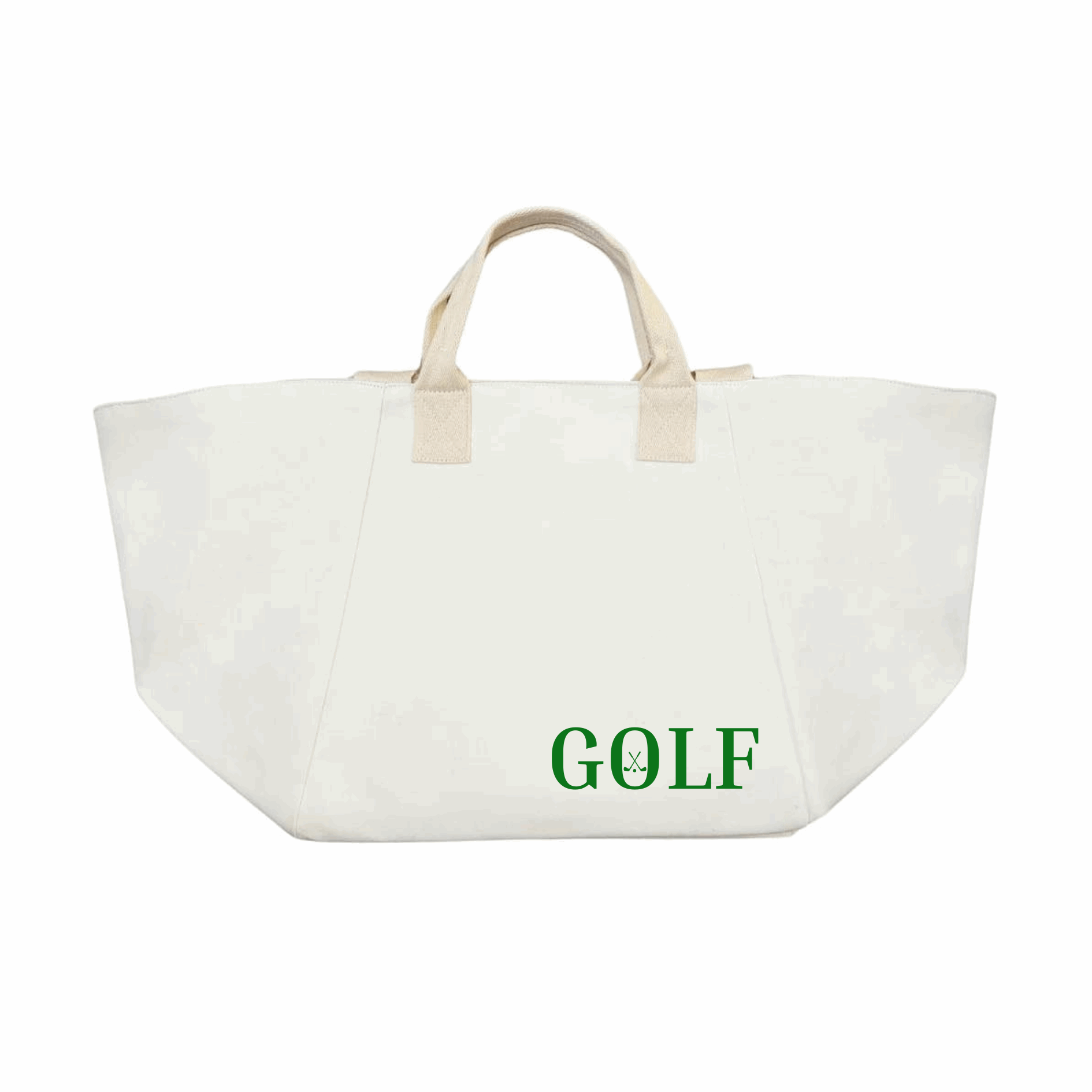 Chelsea Bag Natural with Kelly Green GOLF   NEW! - Quilted Koala