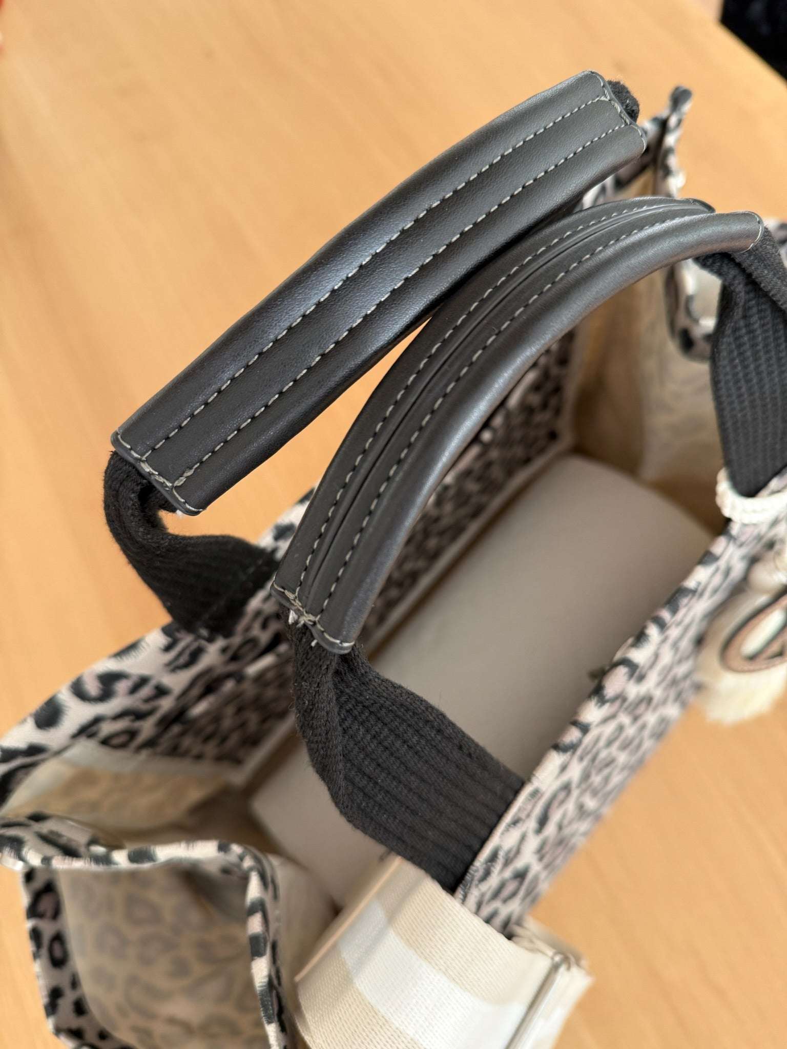 Leopard Luxe North South Bag + FREE Silver Tassel + FREE Black Peace Charm + FREE Black/Silver LOVE Strap - Quilted Koala