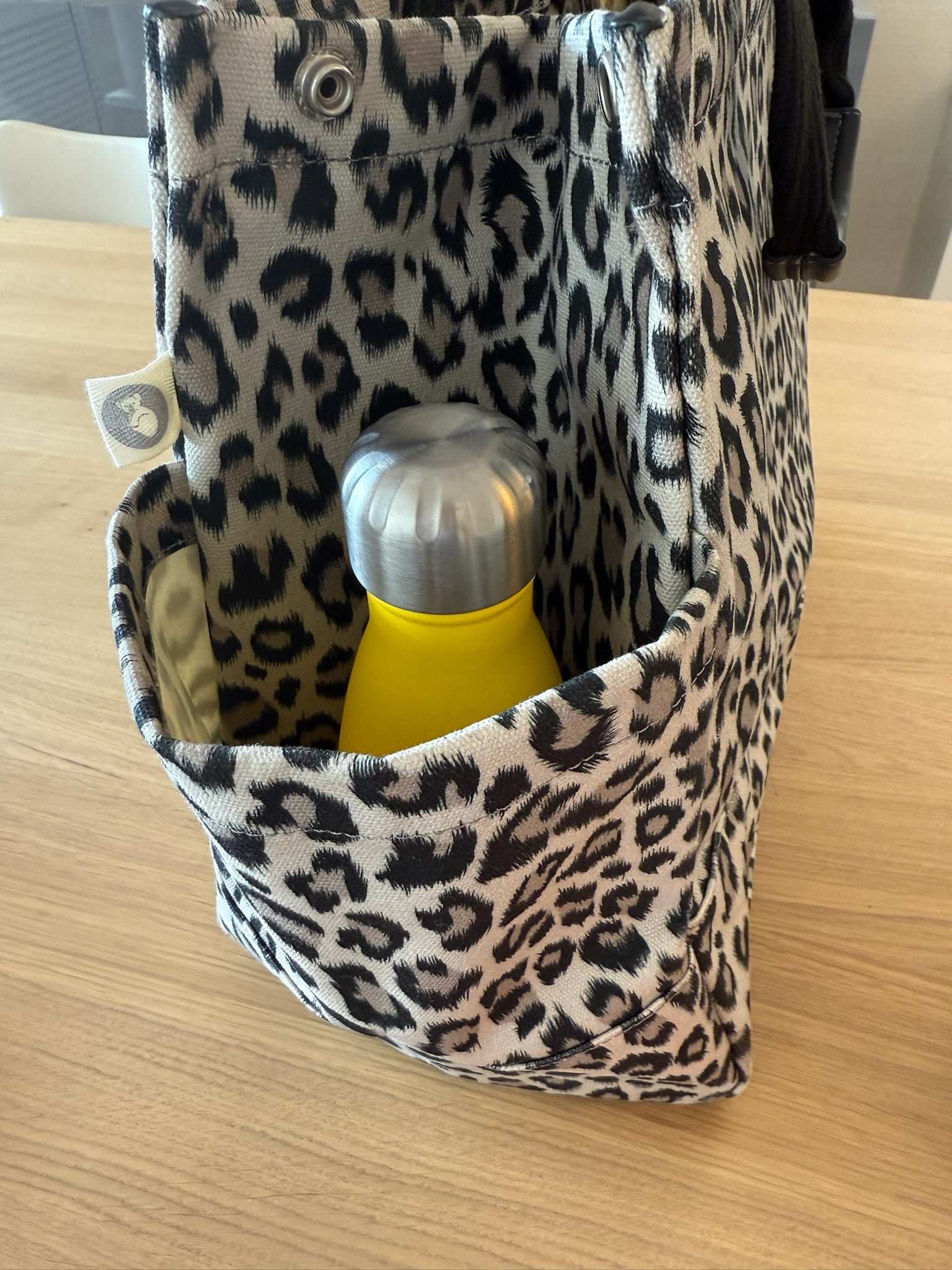 Leopard Luxe North South Bag + FREE Silver Tassel + FREE Black Peace Charm + FREE Black/Silver LOVE Strap - Quilted Koala