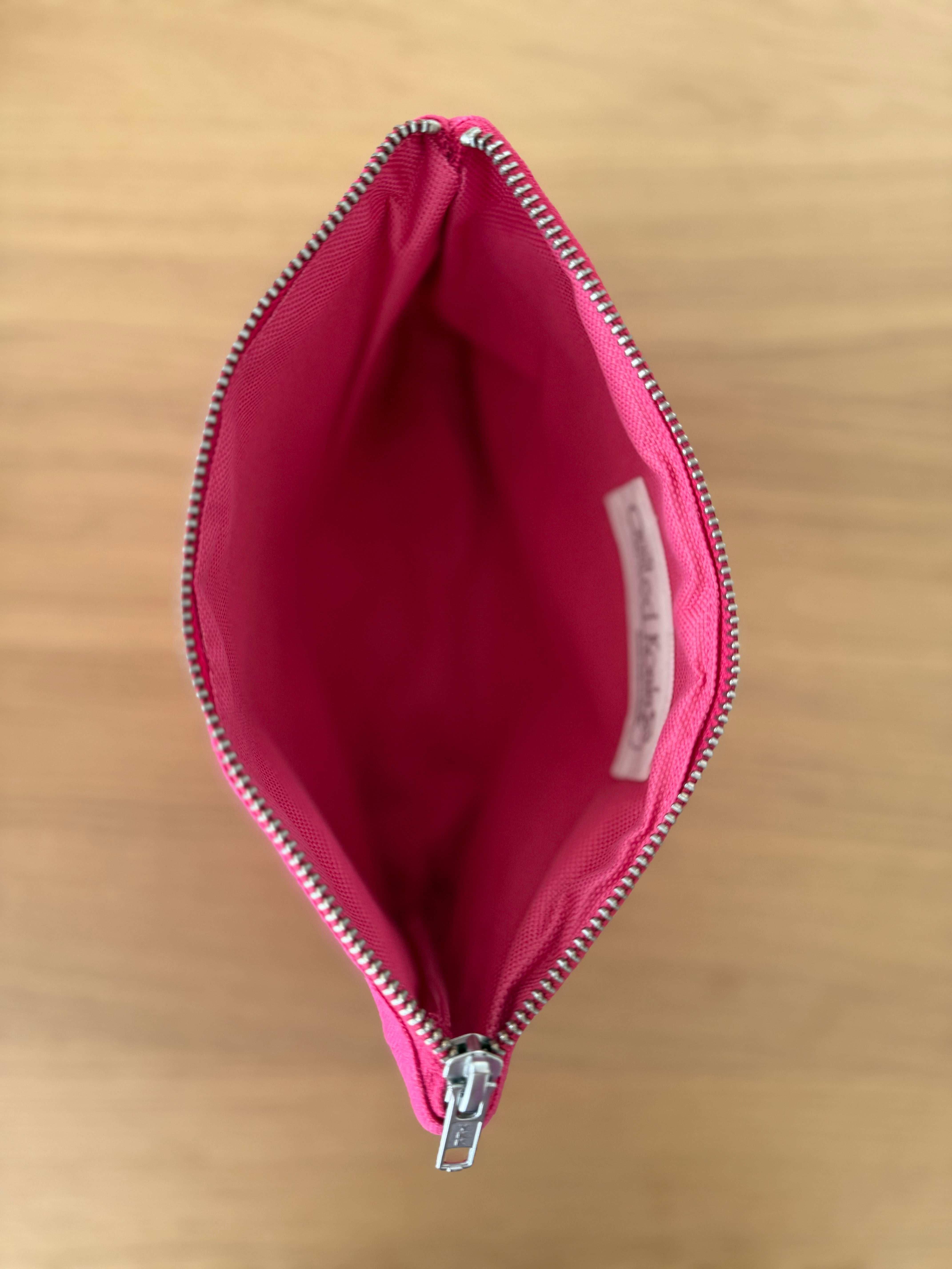 SEA SALT SUN Makeup Bag in Pink Happy Stripe - Quilted Koala