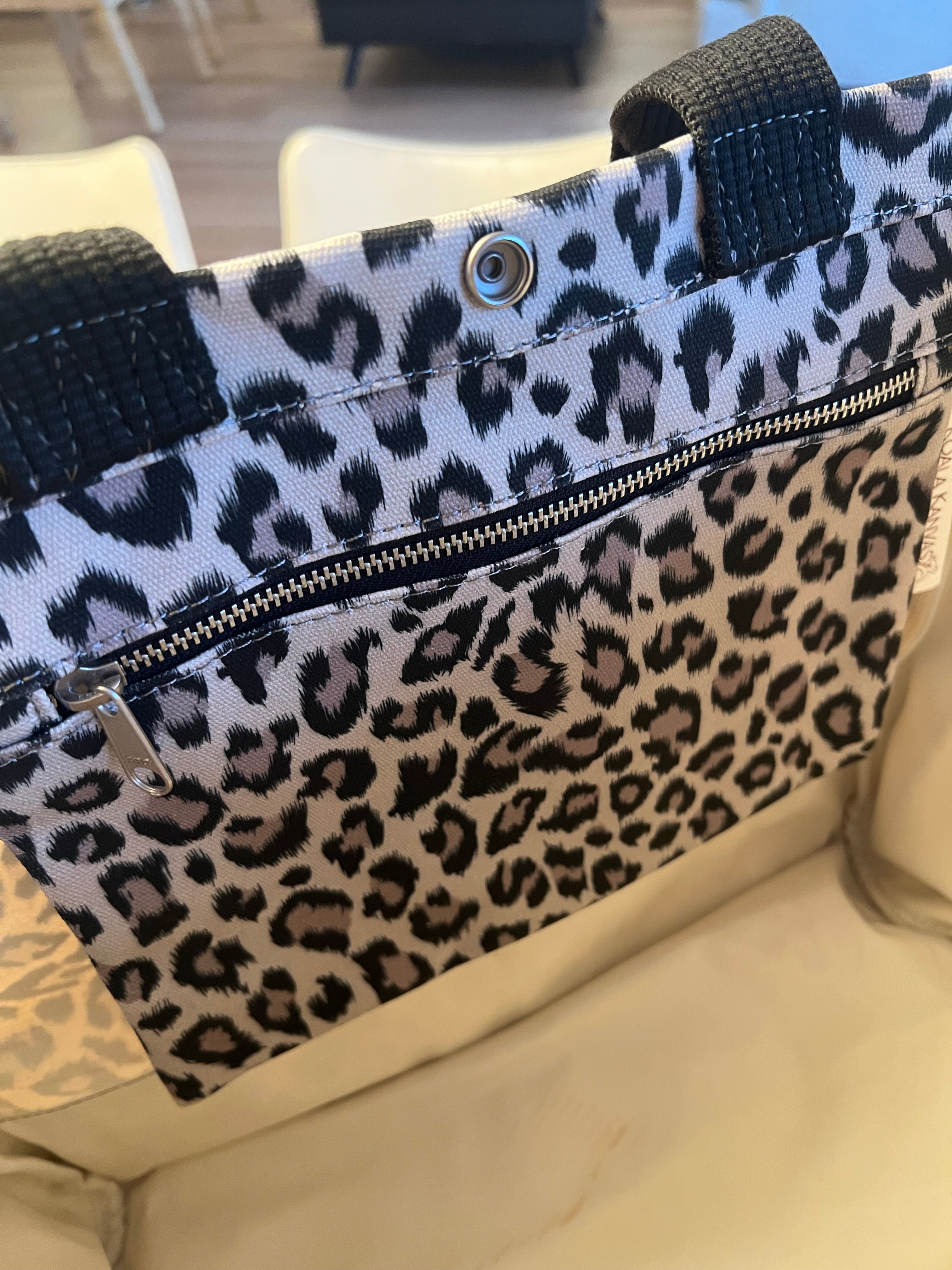 Luxe North South Bag in Leopard - Quilted Koala