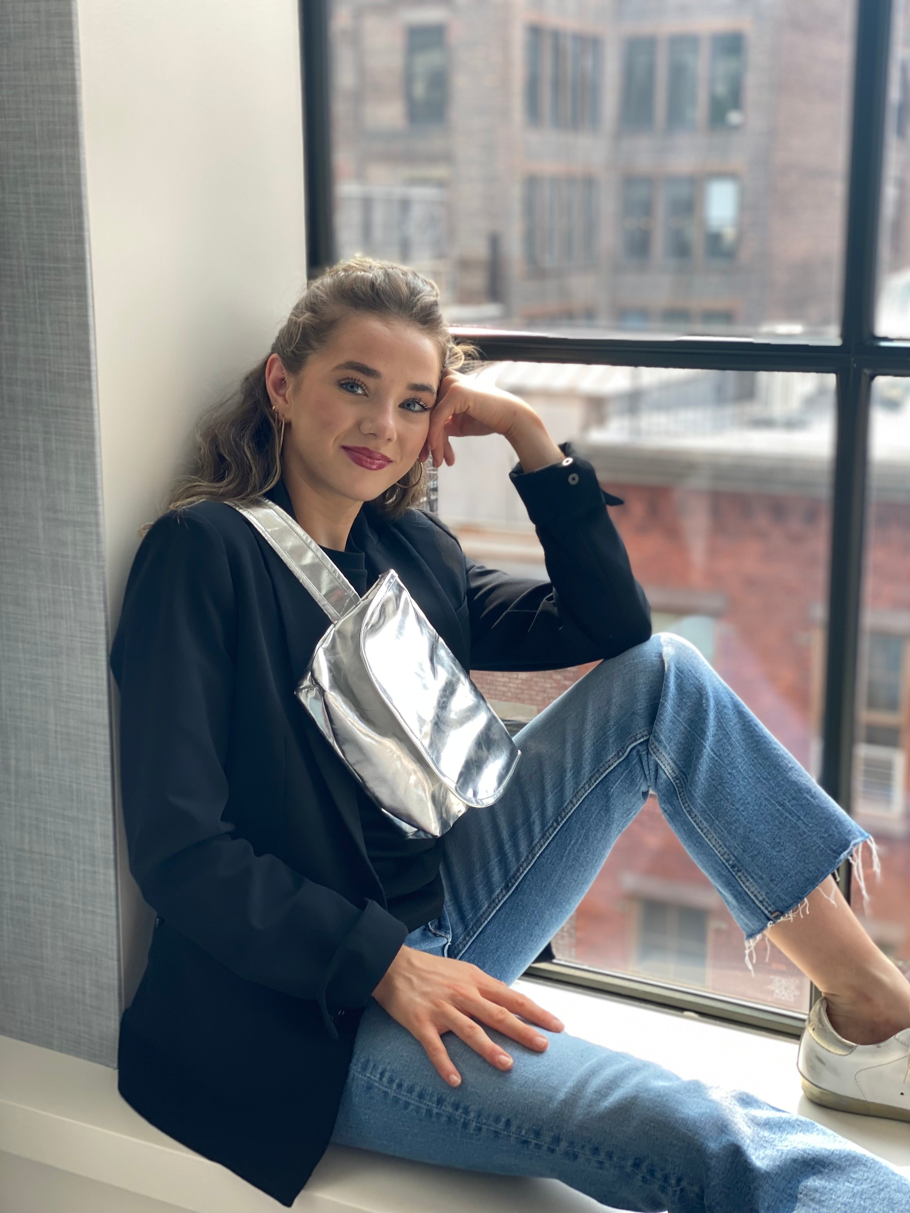 Silver Metallic Adjustable Belt Bag - SALE! - Quilted Koala