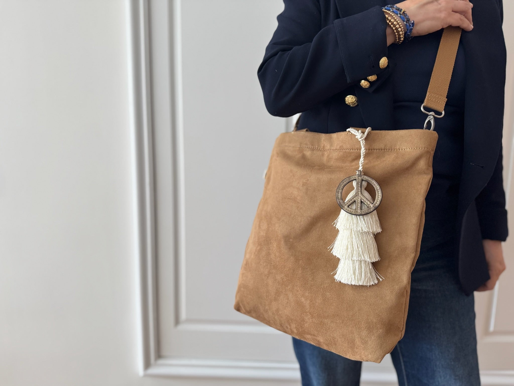 Vegan Suede Crossbody Bag in Mocha with TWO GIFTS! CYBER OFFER! - Quilted Koala