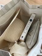 East West Bag - Sand Ticking Stripes - Quilted Koala