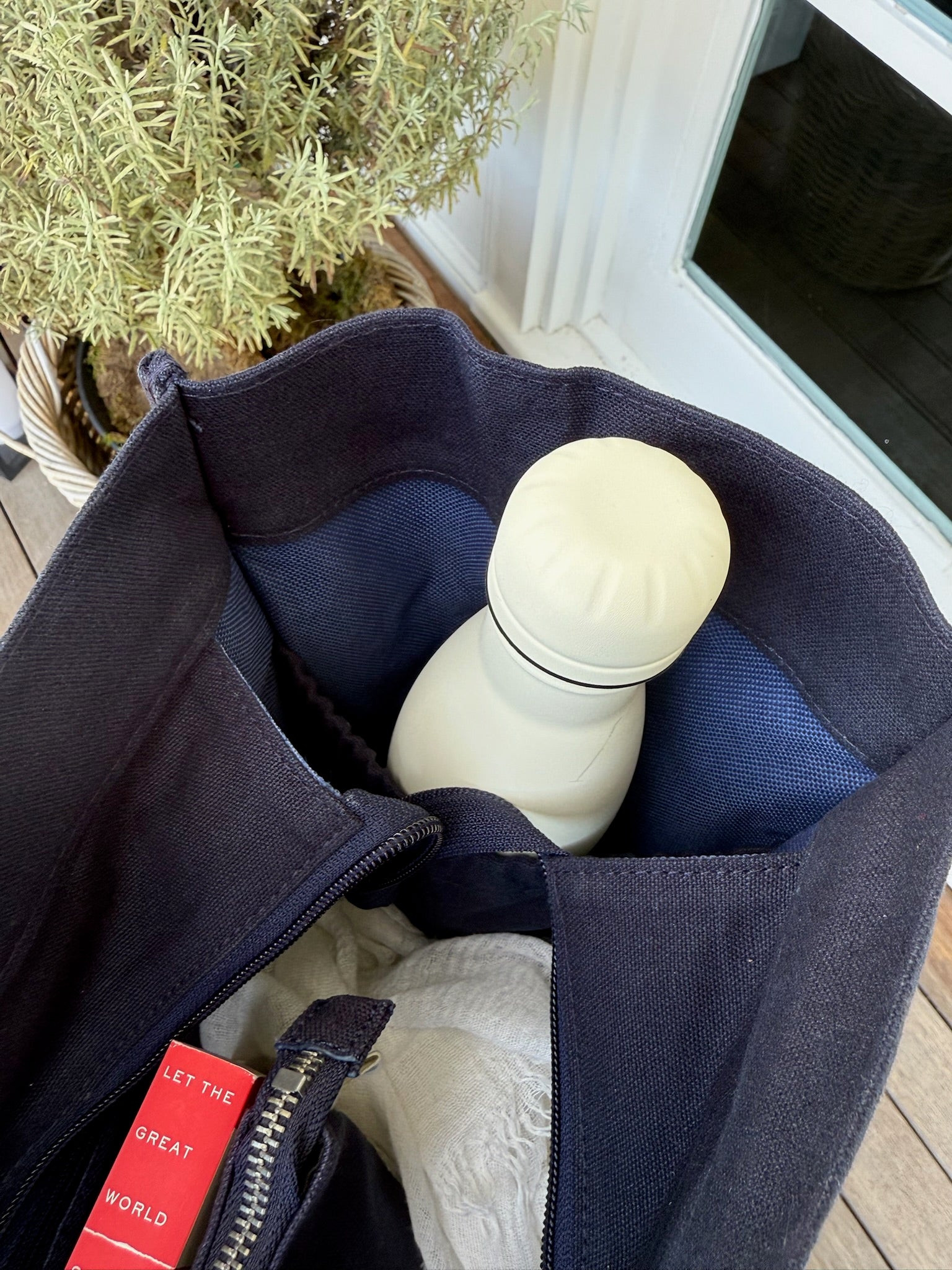 Golf Cart Anywhere Bag in Navy with White Matte GOLF - Quilted Koala