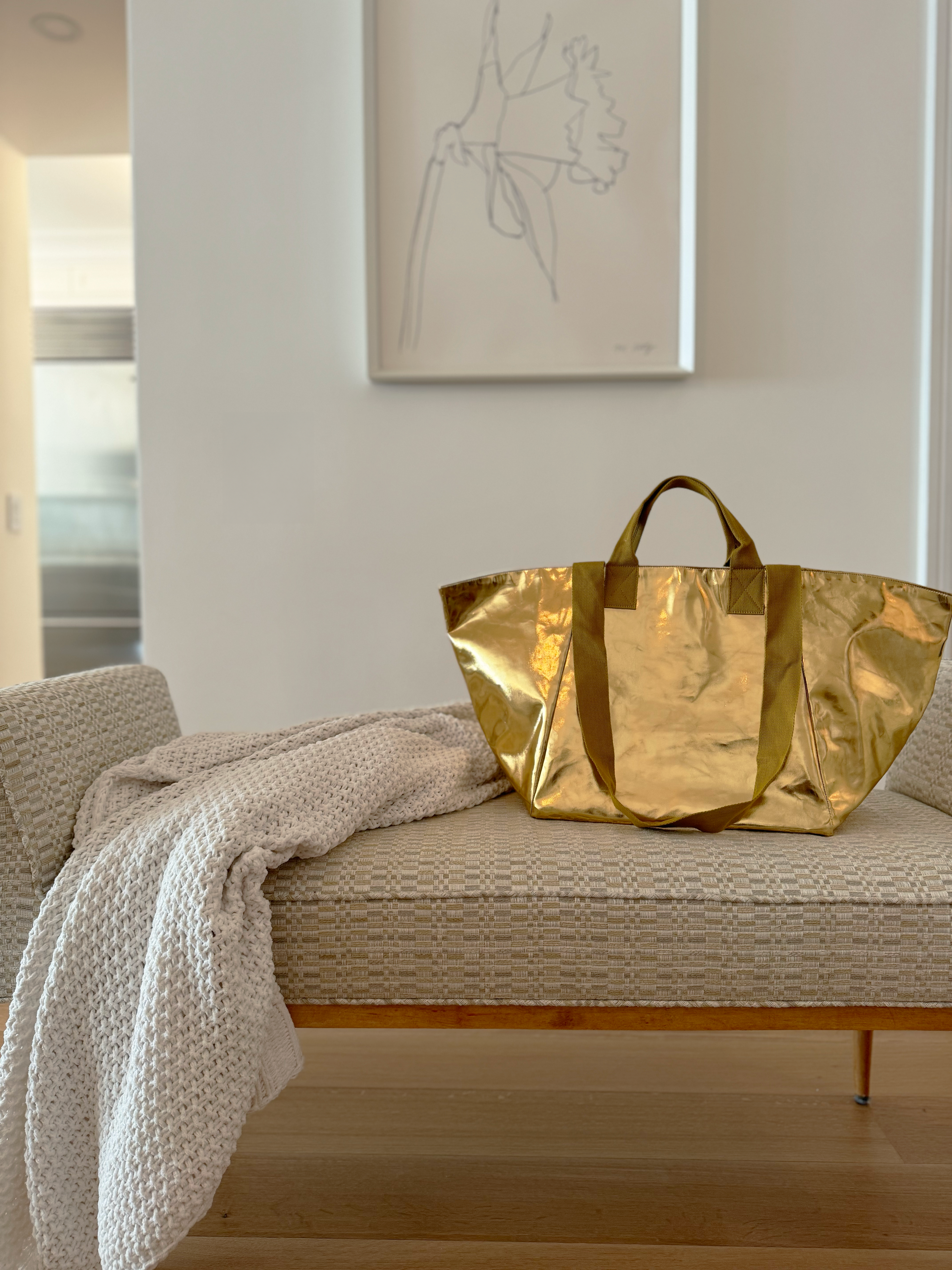 Chelsea Bag - Metallic Gold - Quilted Koala