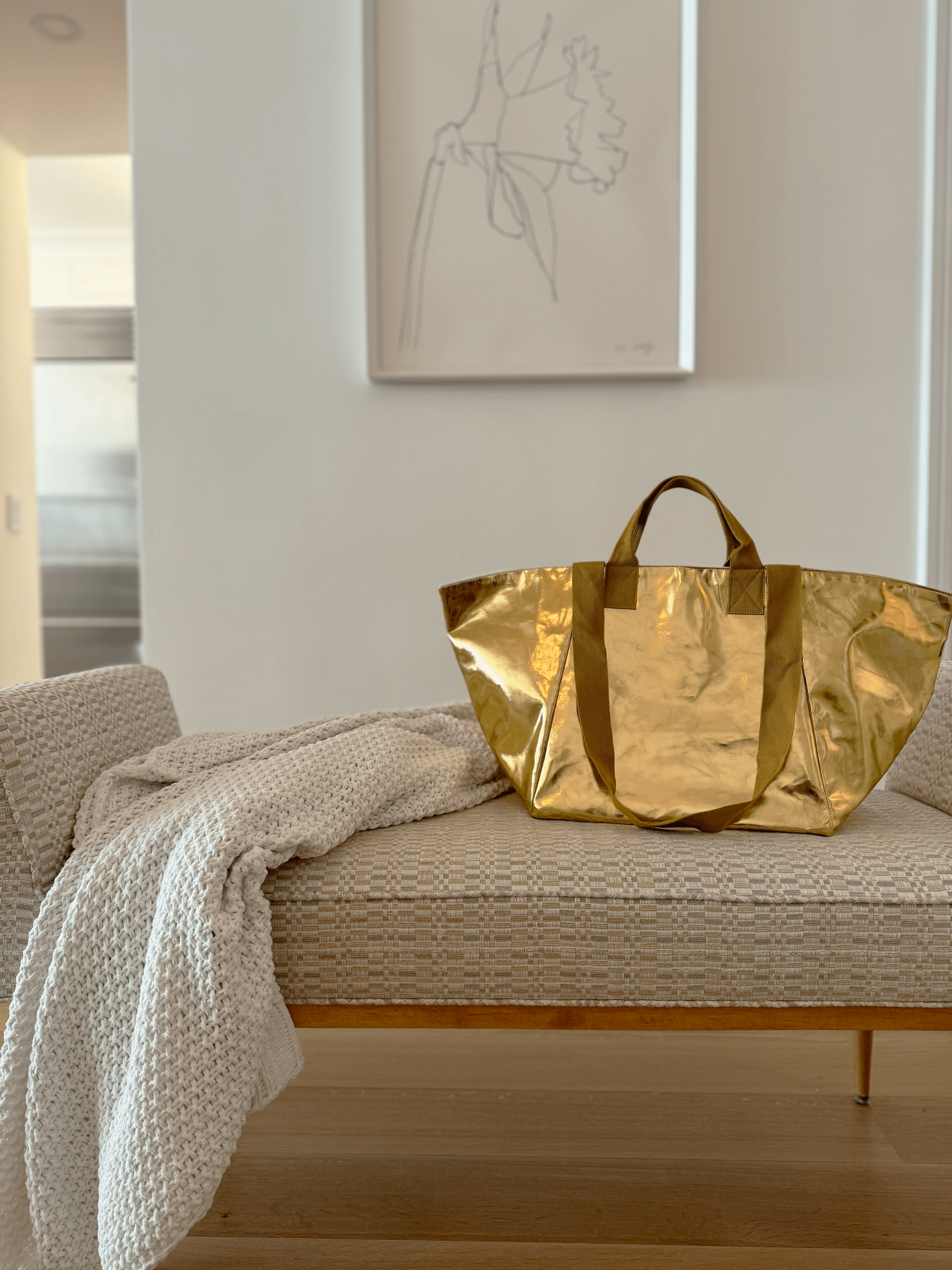 Chelsea Bag - Metallic Gold - Quilted Koala