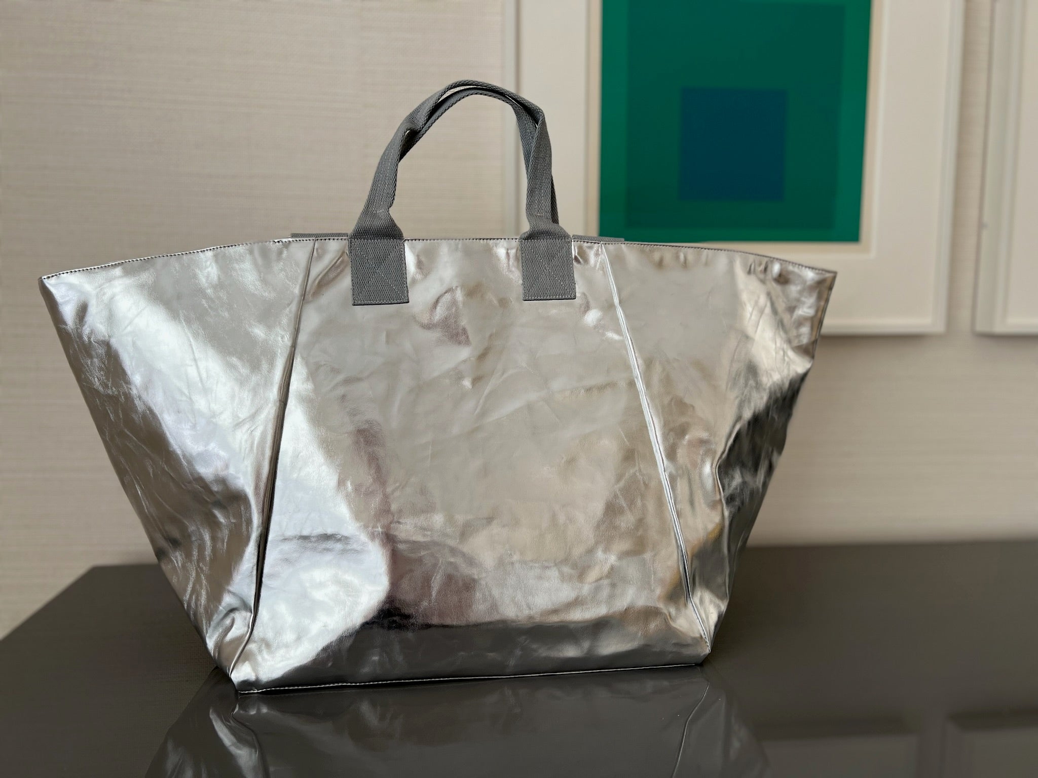 Chelsea Bag - Metallic Silver - Quilted Koala