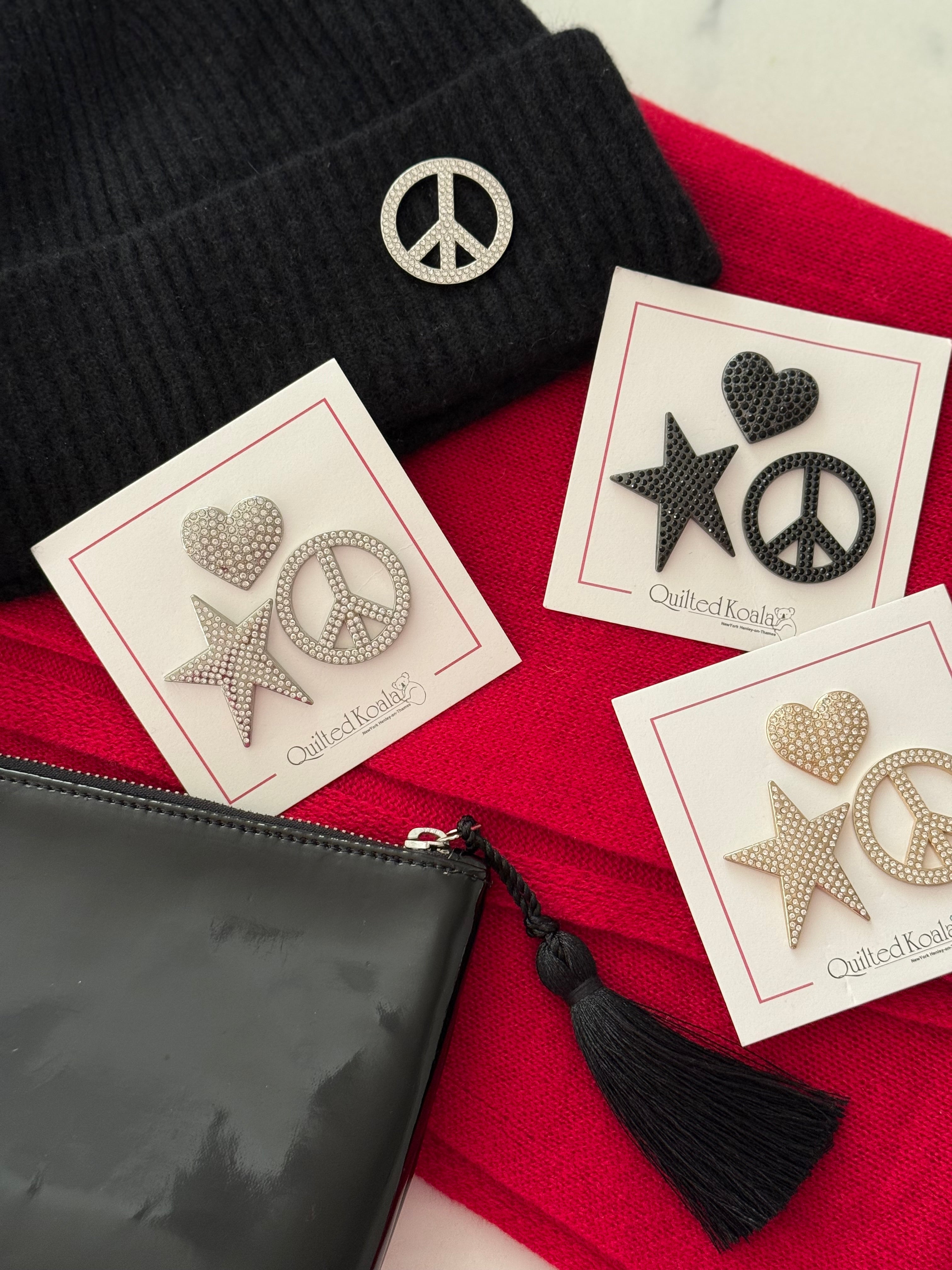 Koala Jewelry: Black - Quilted Koala