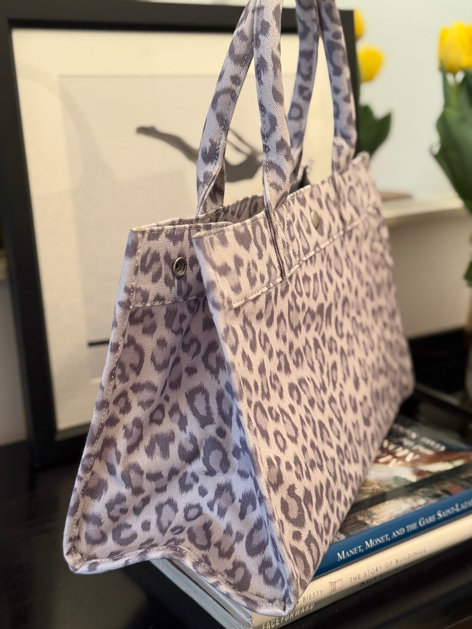 Grey Leopard Midi East West Crossbody + FREE Grey Leopard Clutch - Quilted Koala