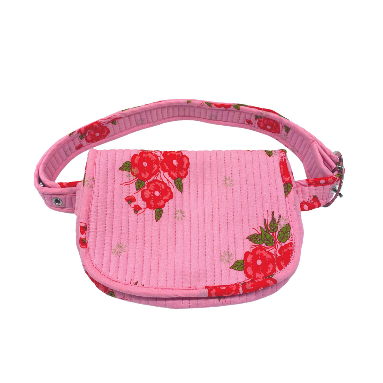 Quilted Koala Belt Bag - Pink Floral - Quilted Koala