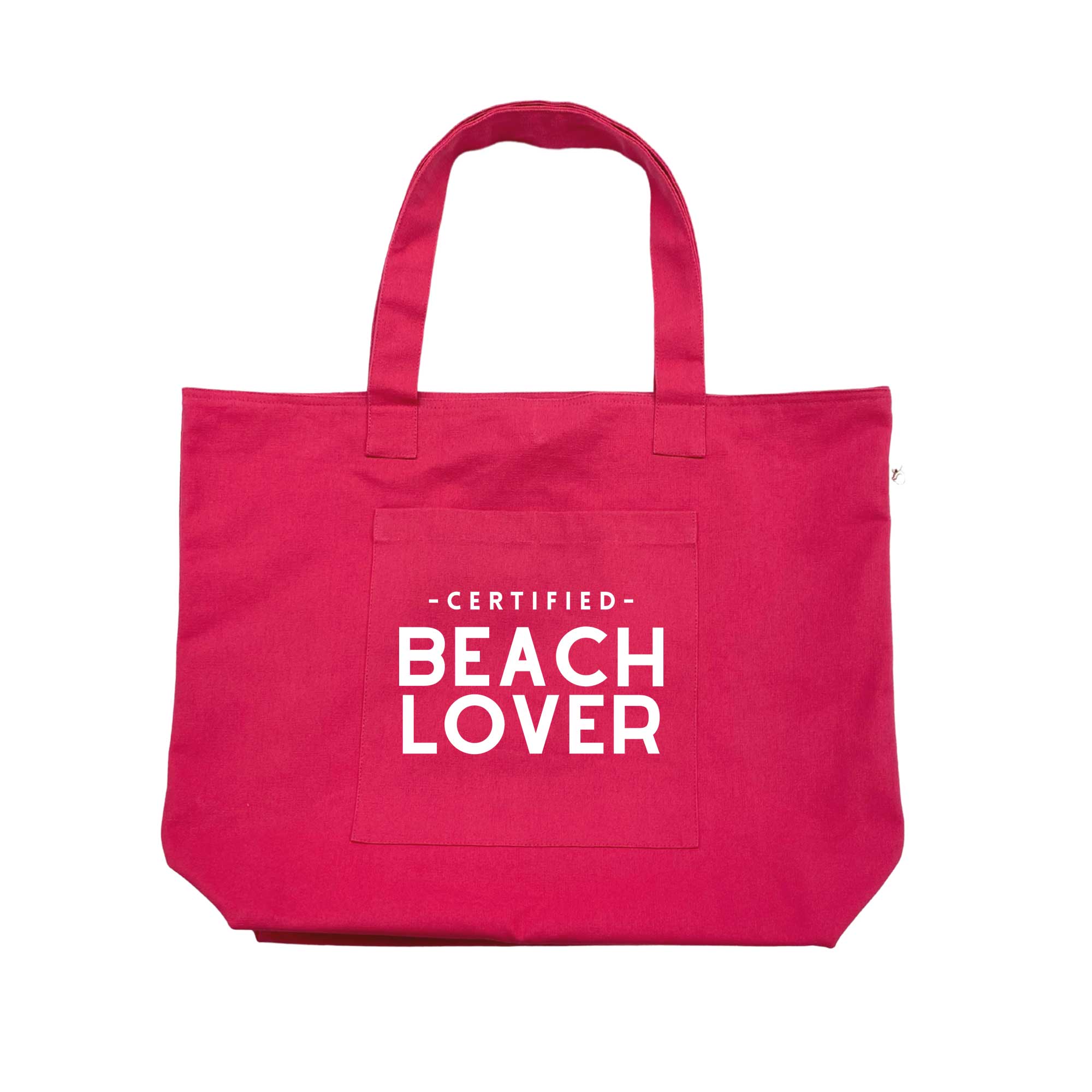Hot Pink Everything Bag White Matte CERTIFIED BEACH LOVER - Quilted Koala