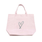 Everything Bag: Pink Seersucker - Sketch Heart - Quilted Koala