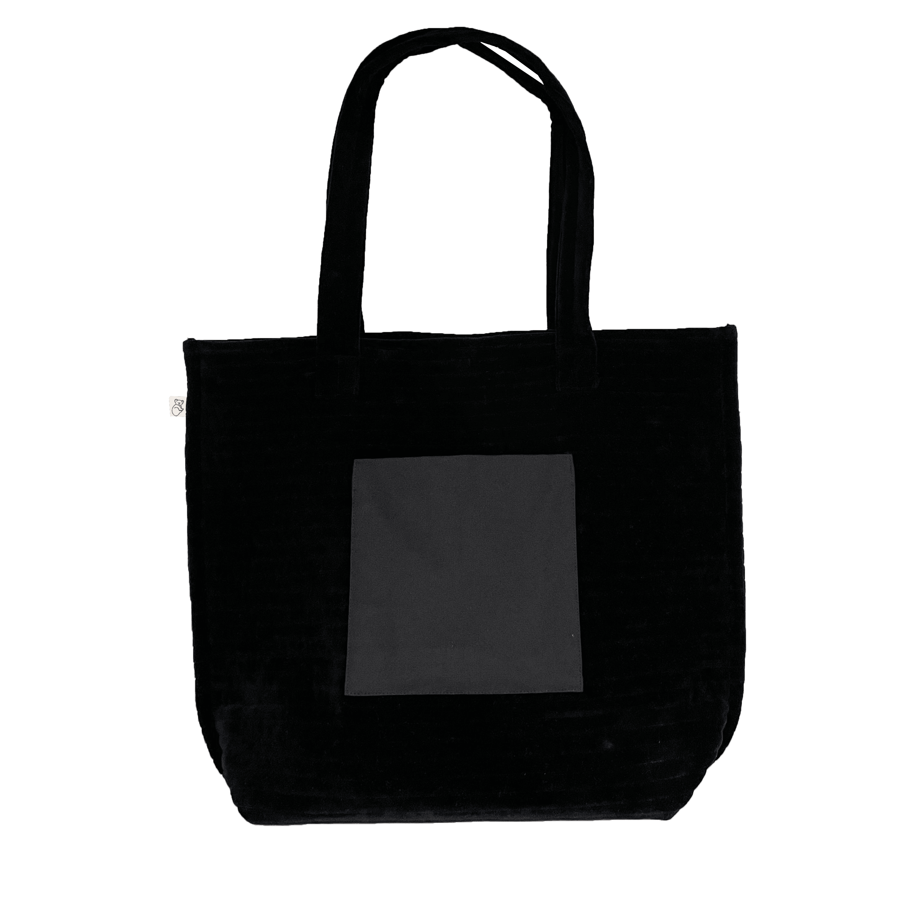 Quilted Velvet Everything Bag - Black - Quilted Koala