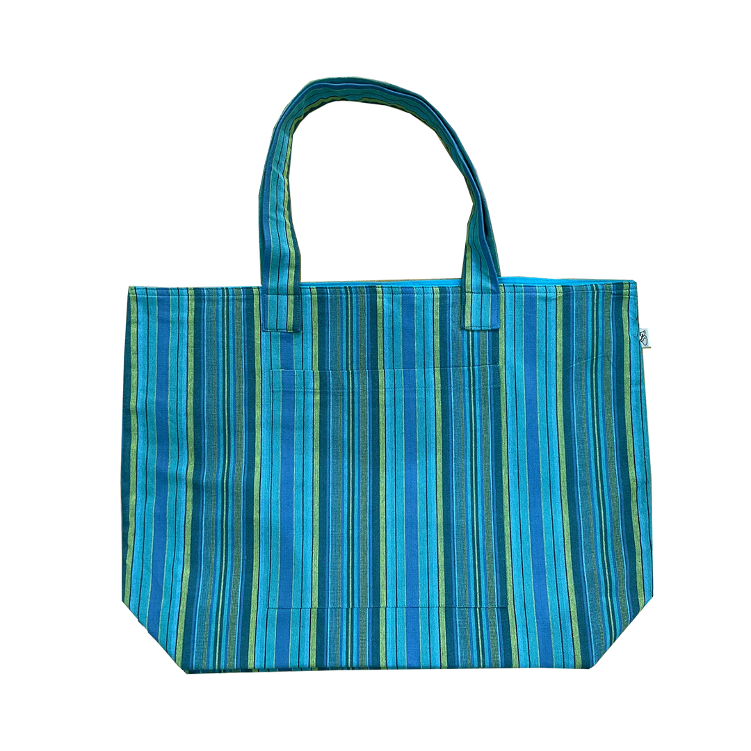 Everything Bag Happy BLUE Stripe - Quilted Koala