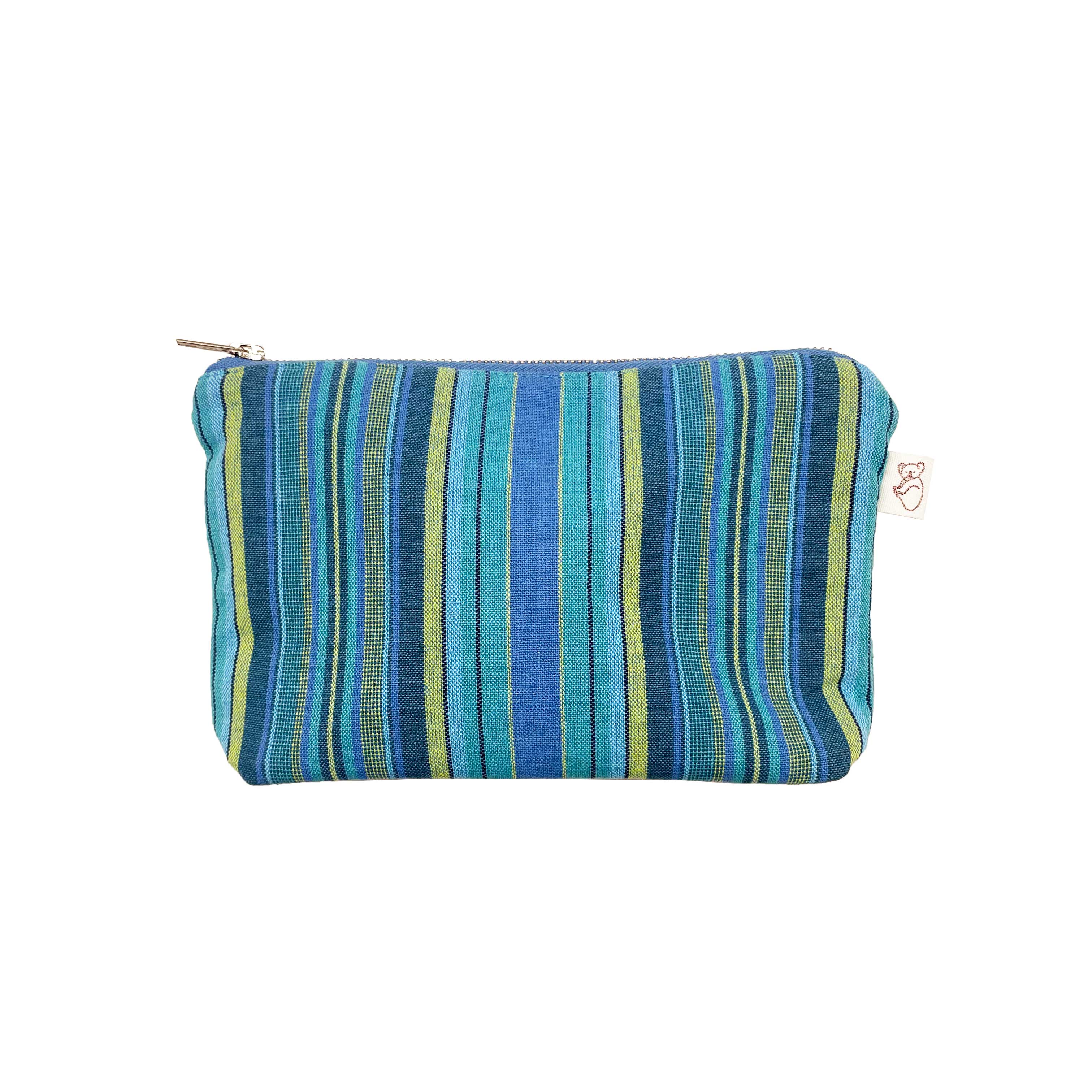 Makeup Bag Basics - Happy Blue Stripe - Quilted Koala
