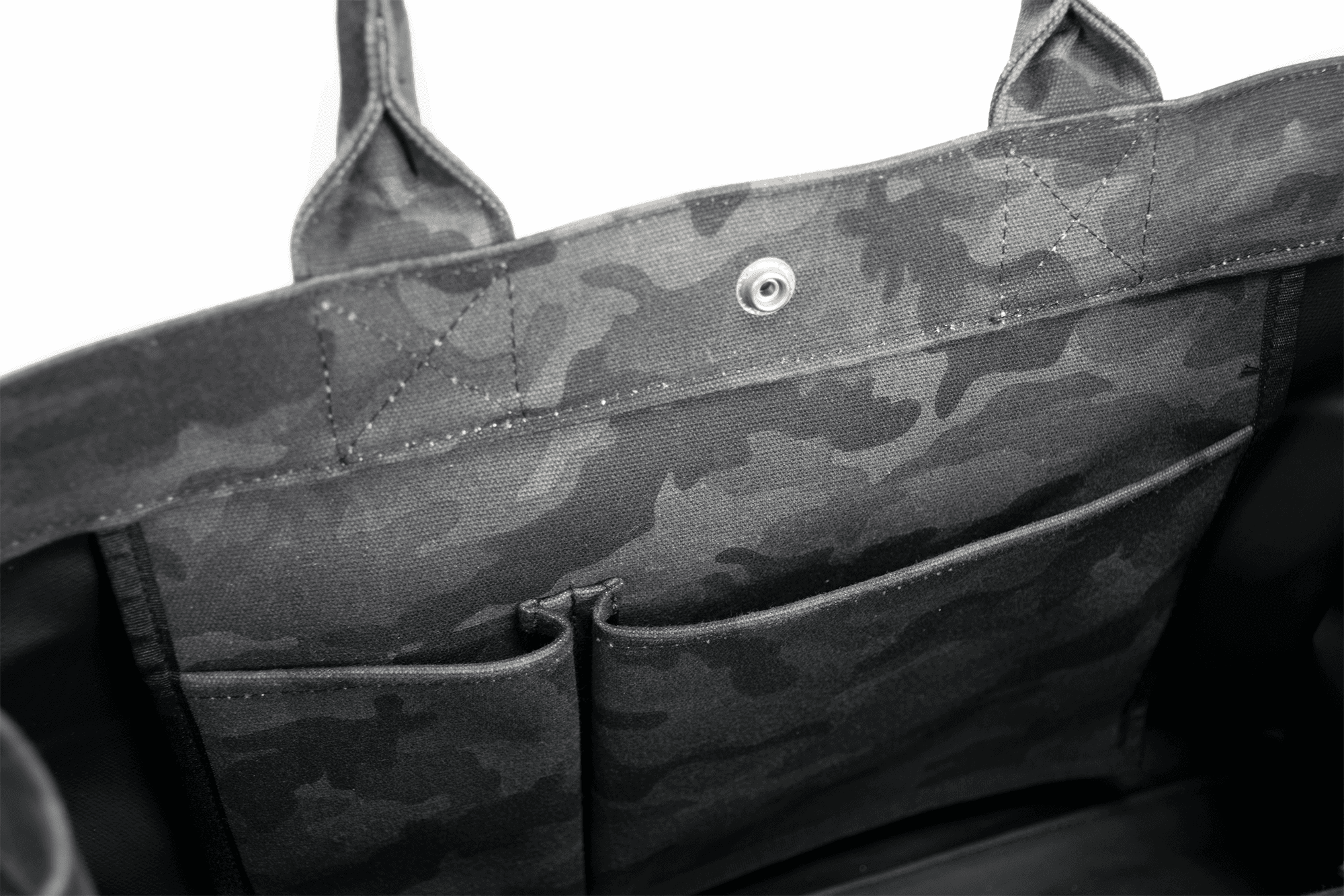 East West Bag: Black Camouflage - Quilted Koala