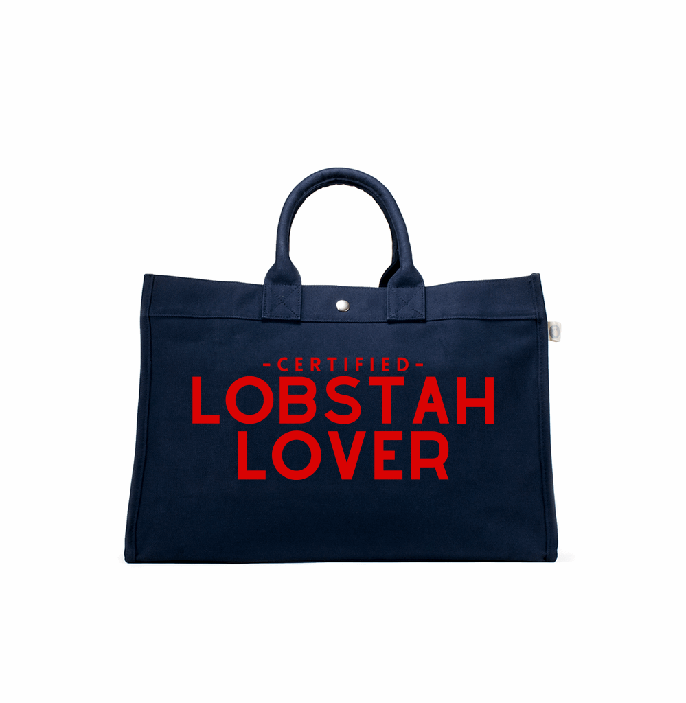 East West Bag Navy with Certified LOBSTAH LOVER - NEW - Quilted Koala