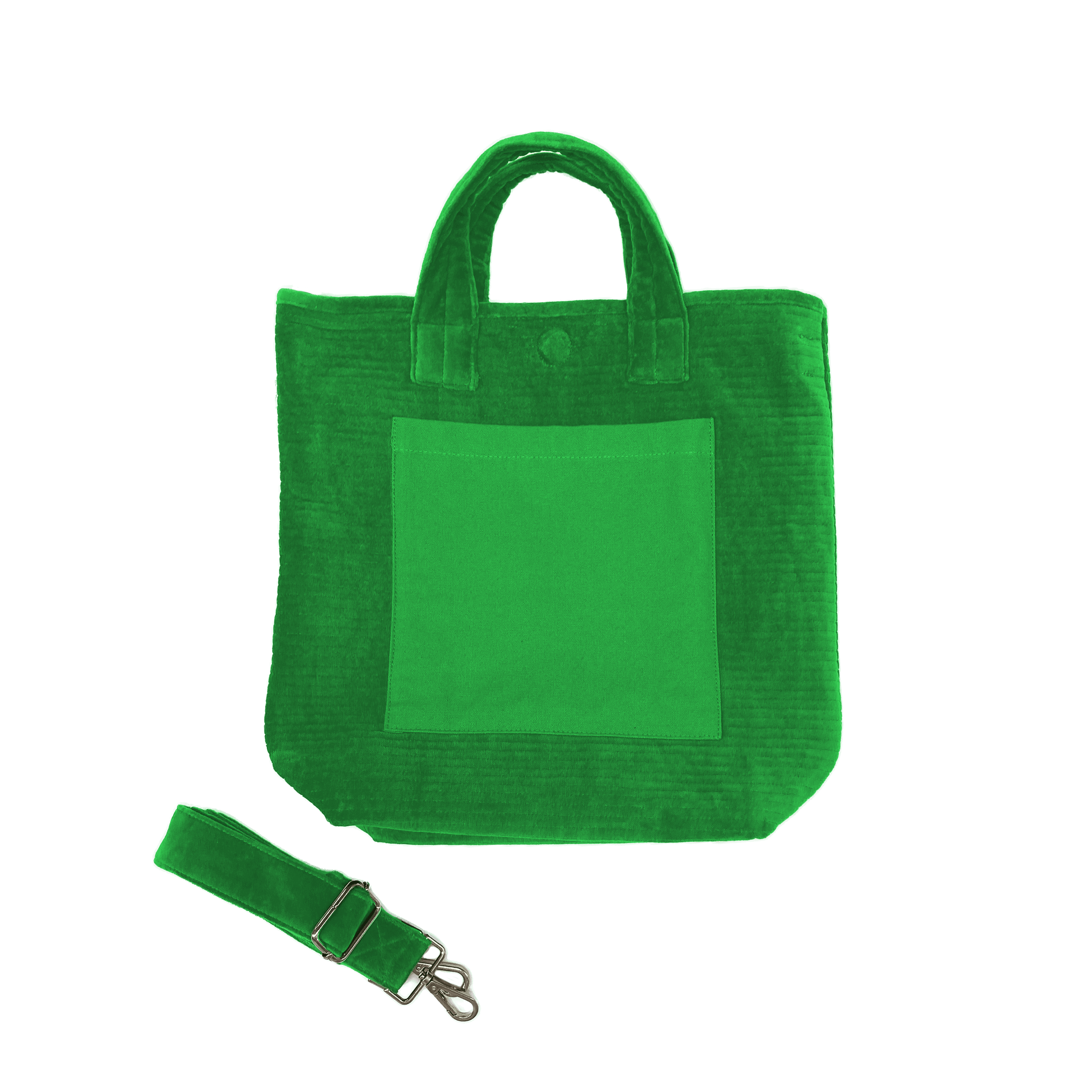 Quilted Velvet Soho Crossbody Bag - Electric Green - Quilted Koala