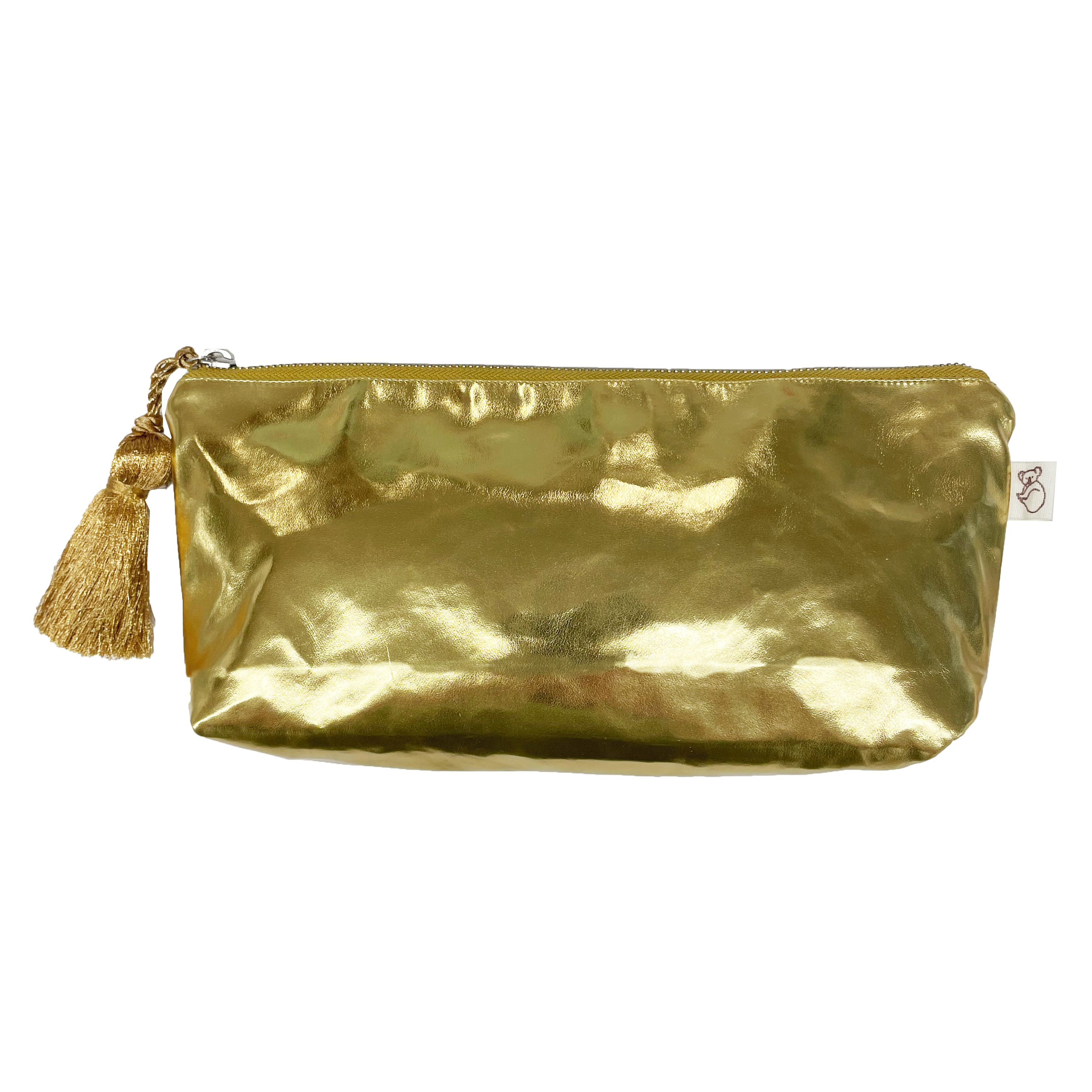 Gold Metallic Hold Me Clutch - Quilted Koala