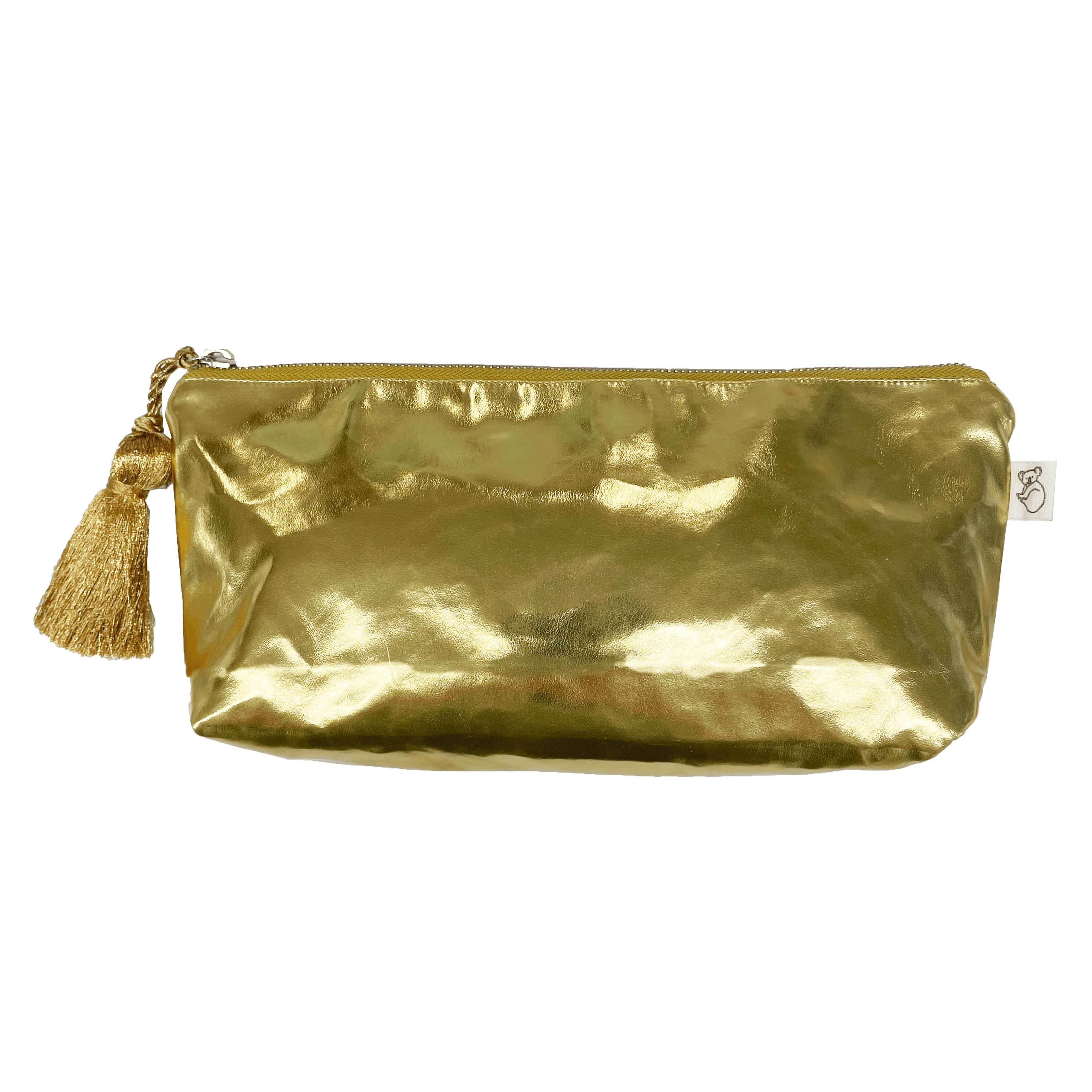 Gold Metallic Hold Me Clutch - Quilted Koala