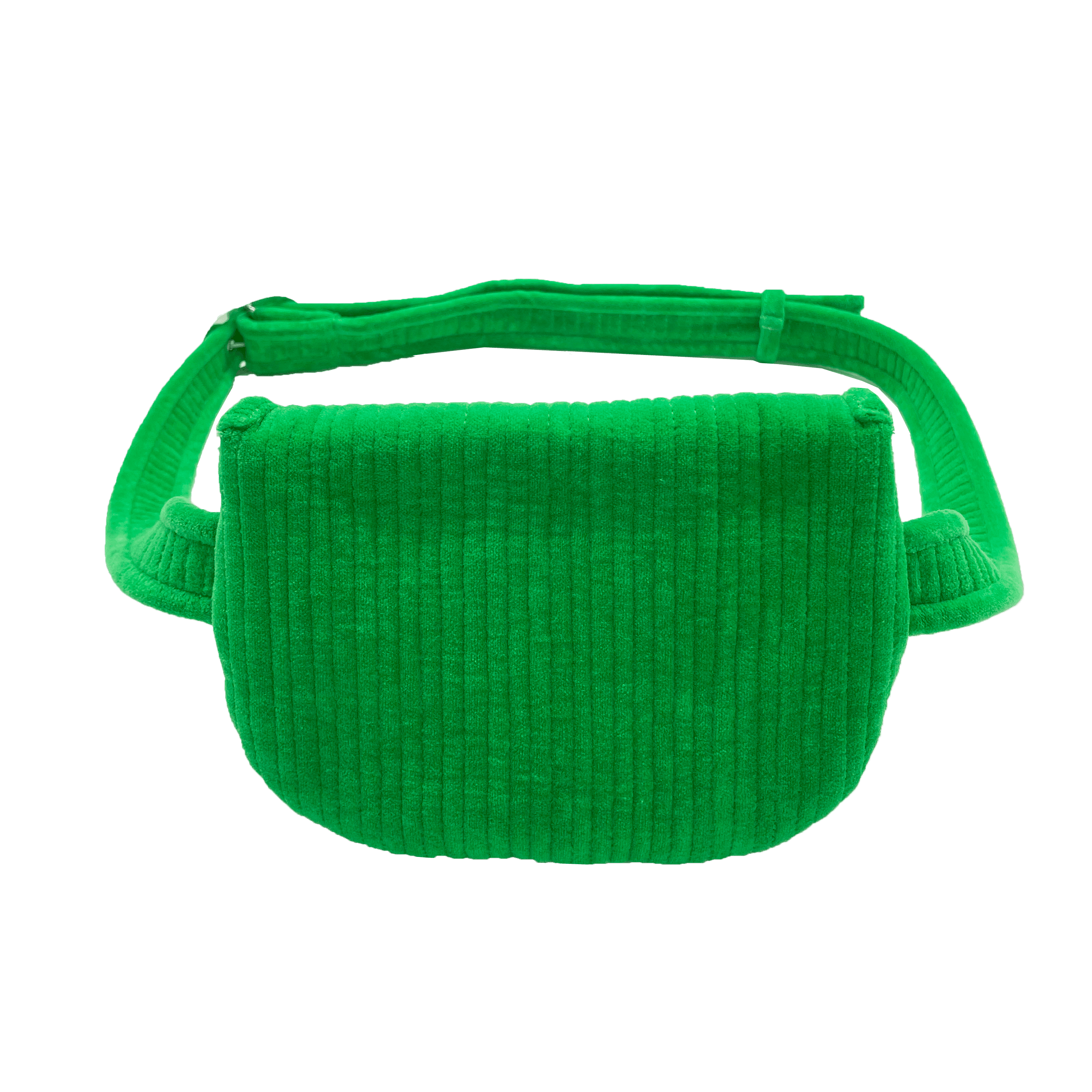 Quilted Velvet Adjustable Belt Bag - Electric Green - Quilted Koala