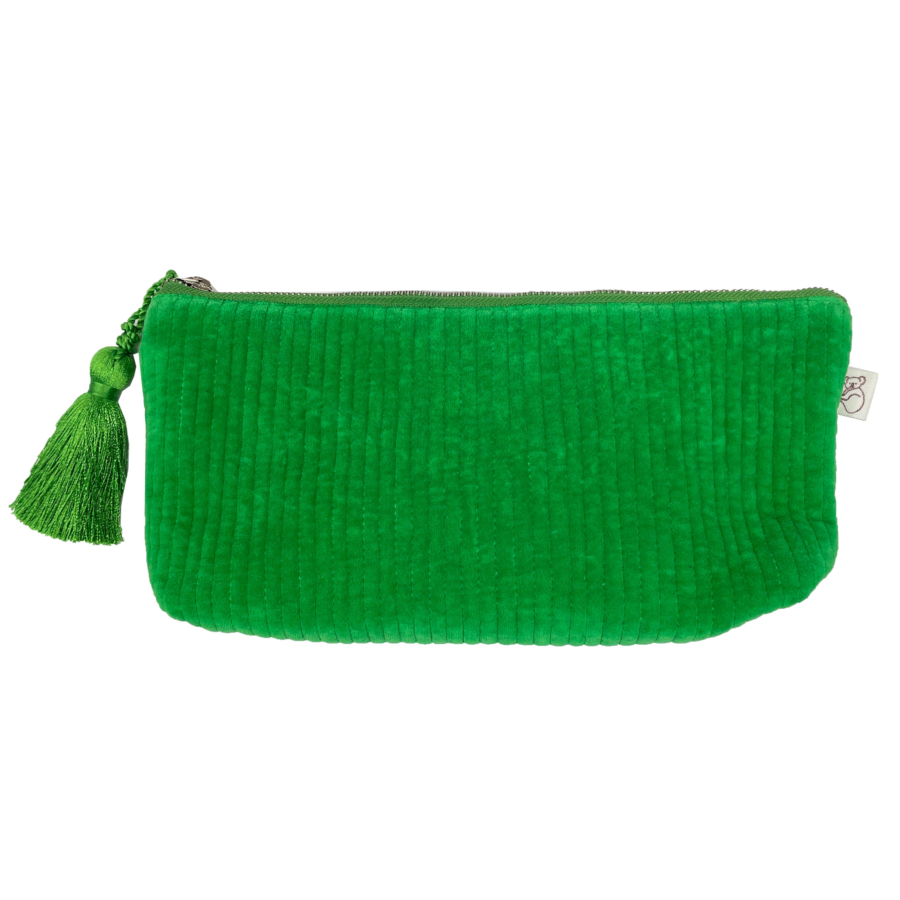 Quilted Velvet Hold Me Clutch - Electric Green - Quilted Koala