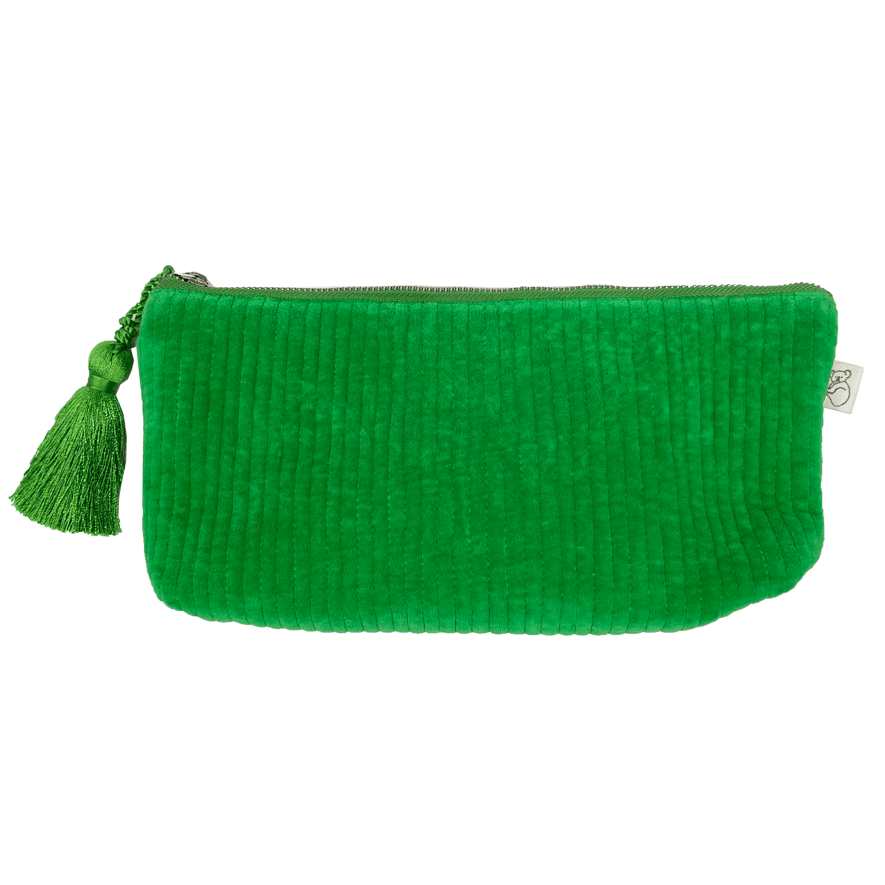 Quilted Velvet Hold Me Clutch - Electric Green - Quilted Koala