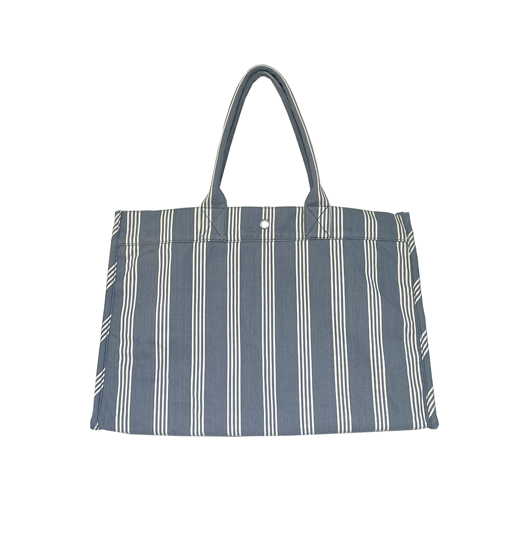 Koala Basics: East West Bag - Blue Ticking Stripes - Quilted Koala