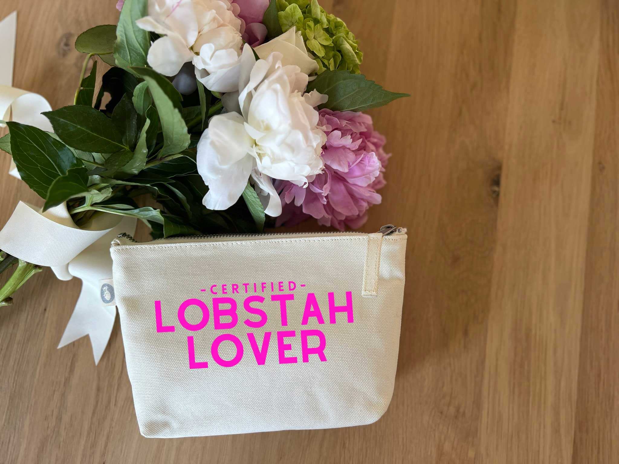 Makeup Bag Natural with Certified LOBSTAH LOVER - Quilted Koala