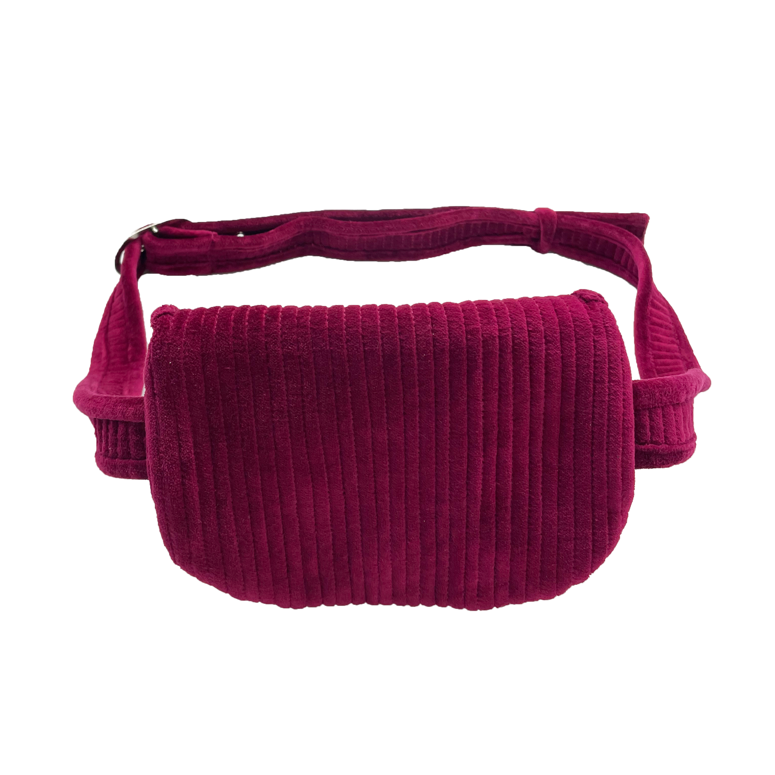 Quilted Velvet Adjustable Belt Bag - Bordeaux - Quilted Koala