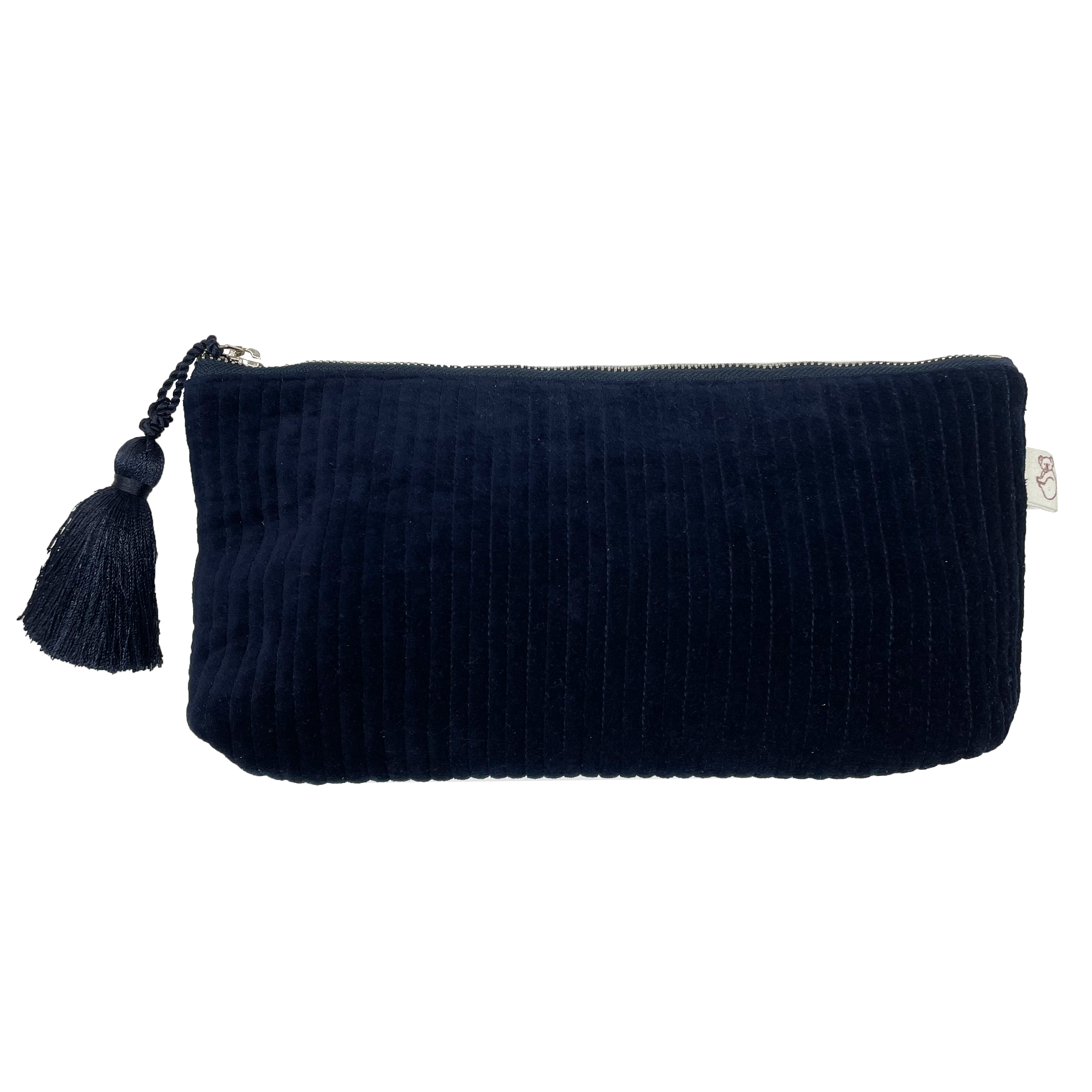 Quilted Velvet Hold Me Clutch - Navy - Quilted Koala