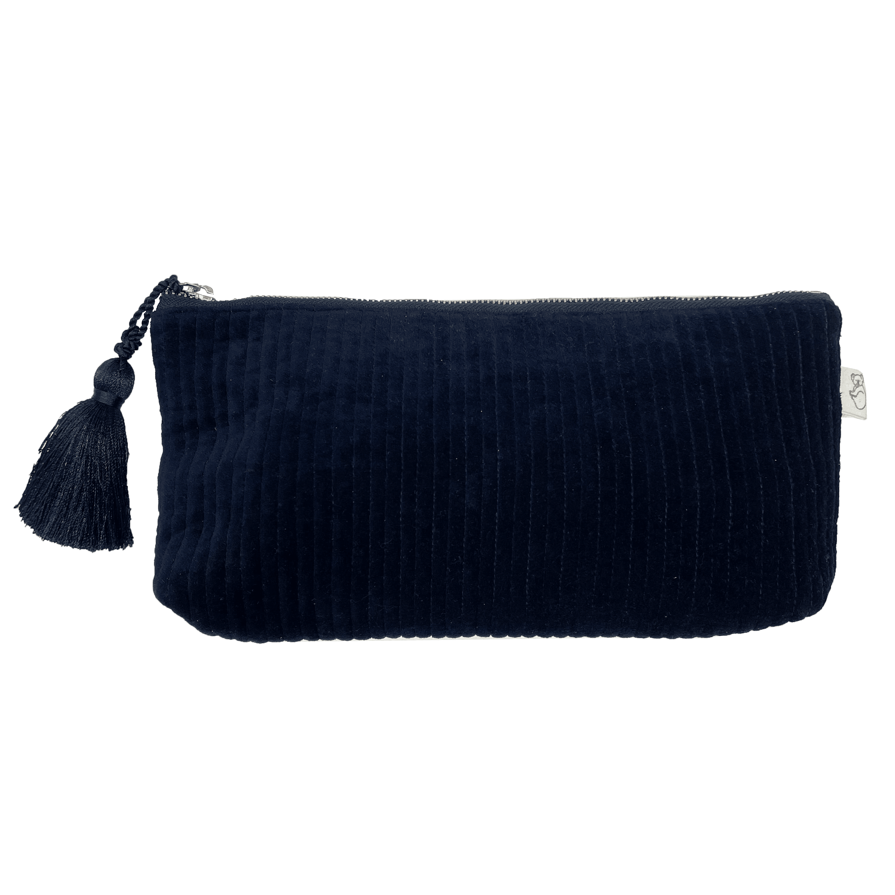 Navy Crushed Velvet Luxe North South Bag Gift Set - Quilted Koala