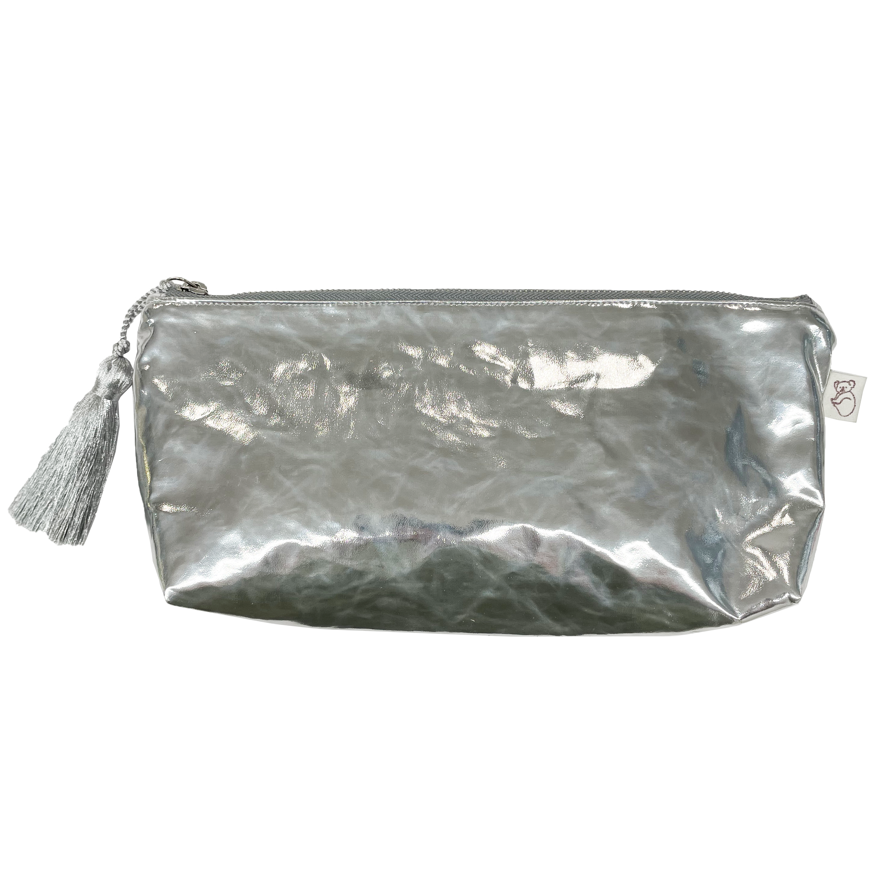 Silver Metallic Hold Me Clutch - Quilted Koala