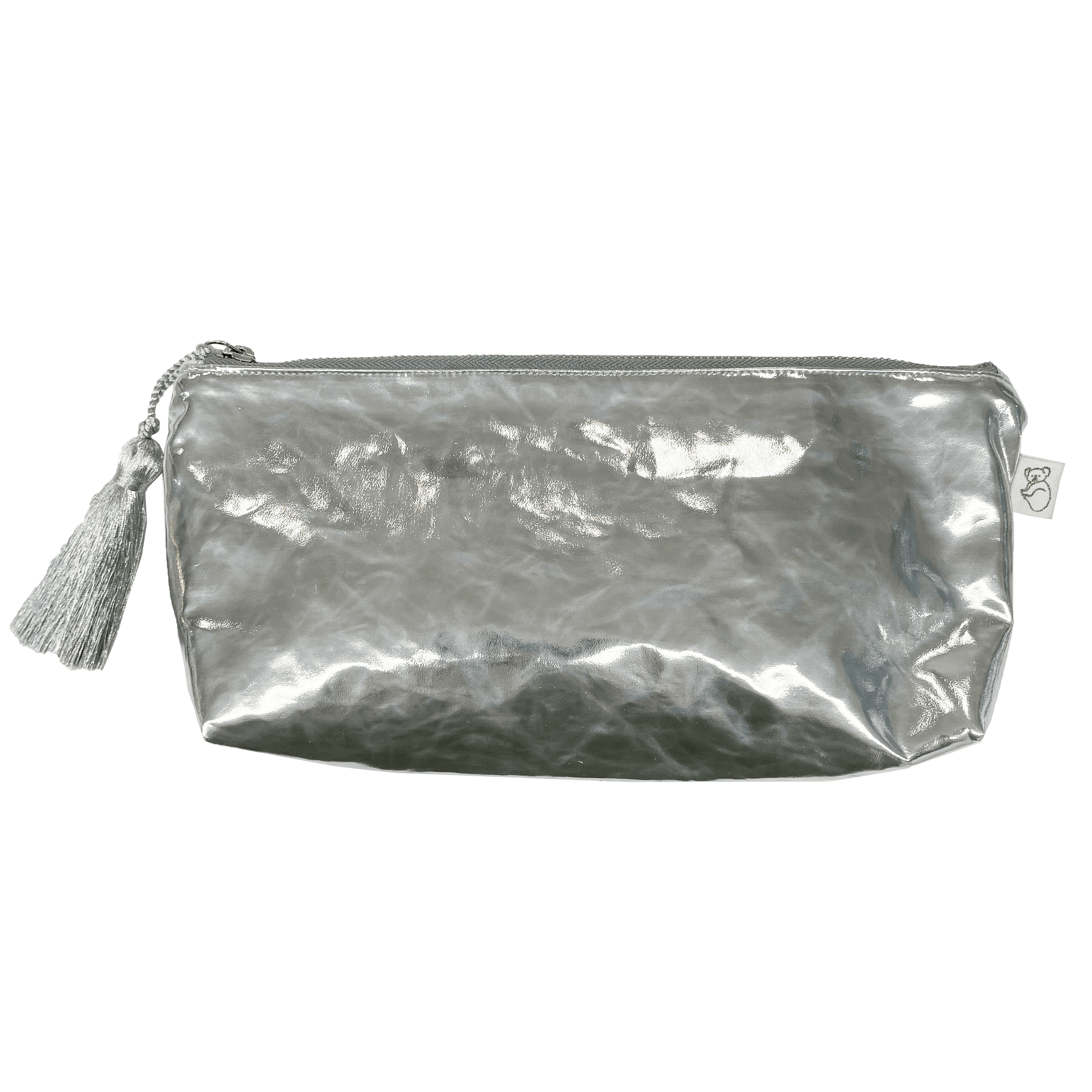 Silver Metallic Hold Me Clutch - Quilted Koala